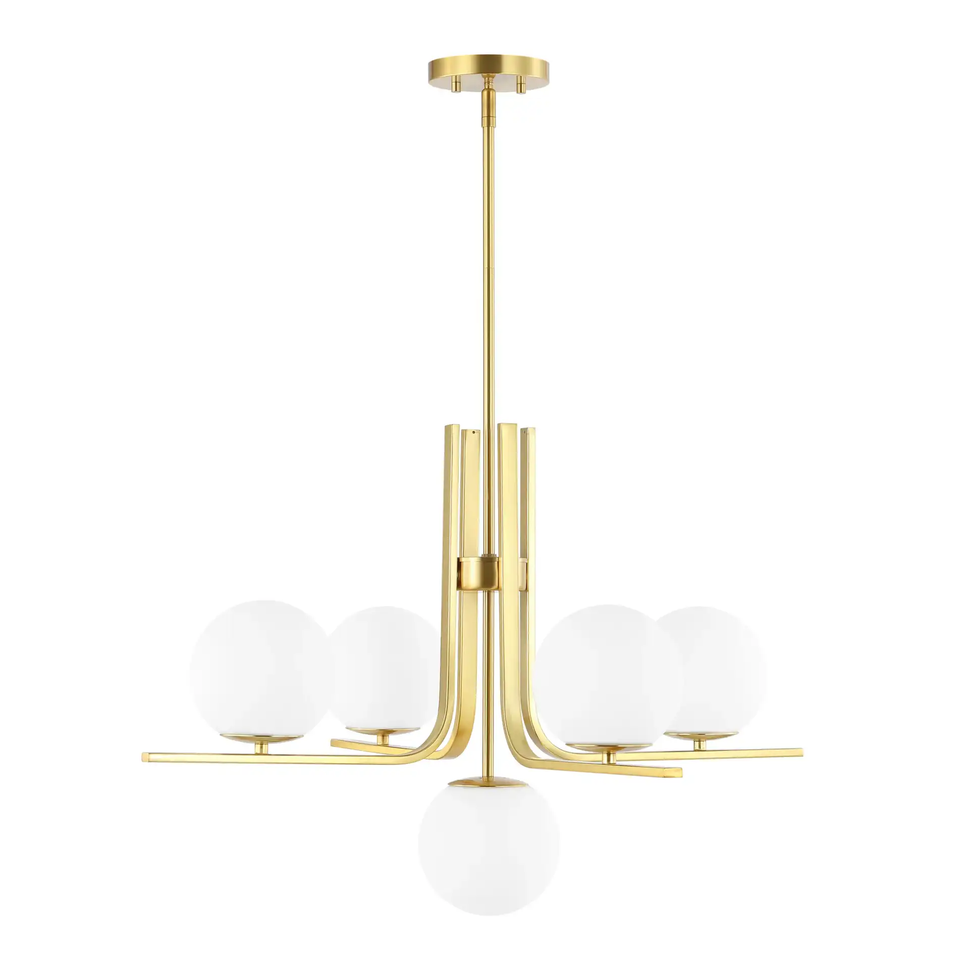 Lenore Five-Light Chandelier in Gold, detail view