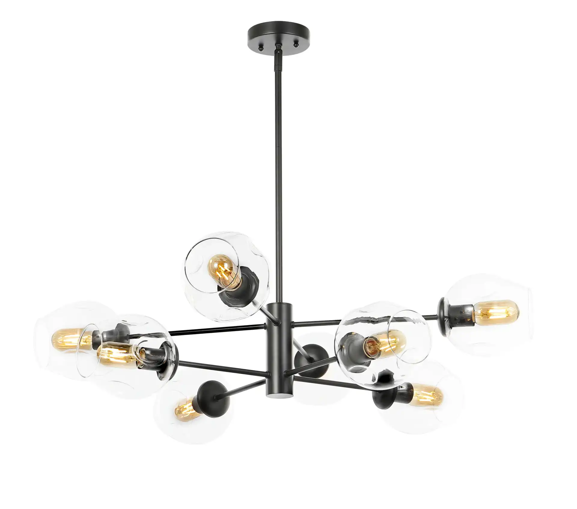 Pythea Eight-Light Chandelier in Black