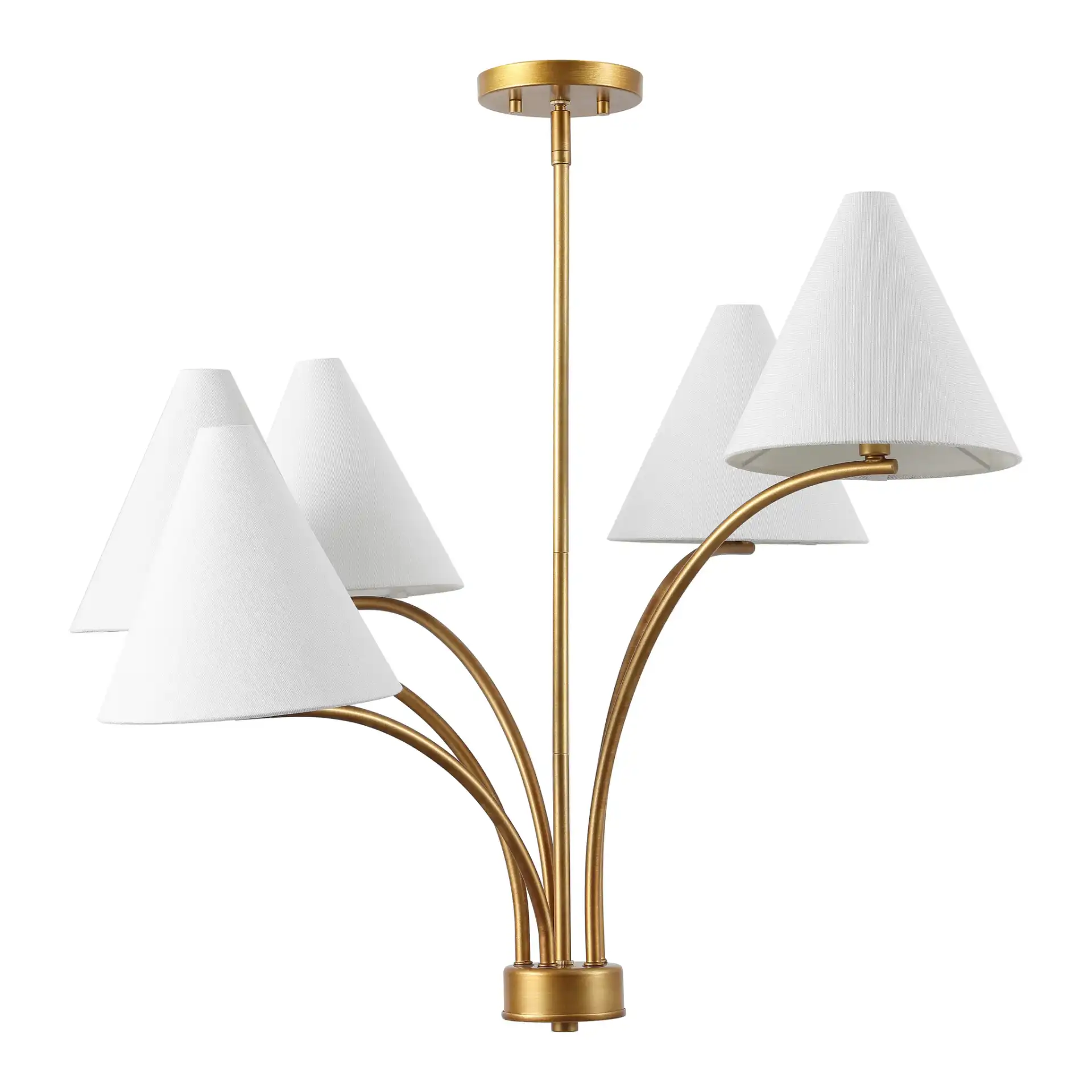 Johanna Five-Light Chandelier in Antique Brass, detail view