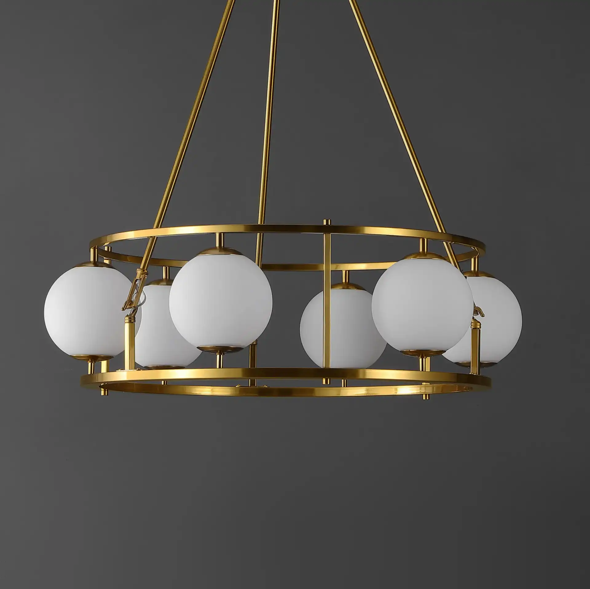 Solabrina Six-Light Chandelier in Brass, detail view