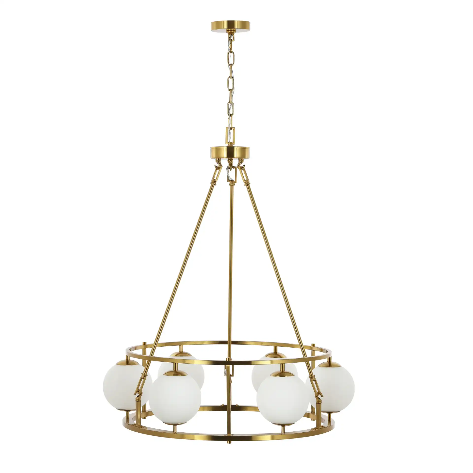 Solabrina Six-Light Chandelier in Brass, detail view
