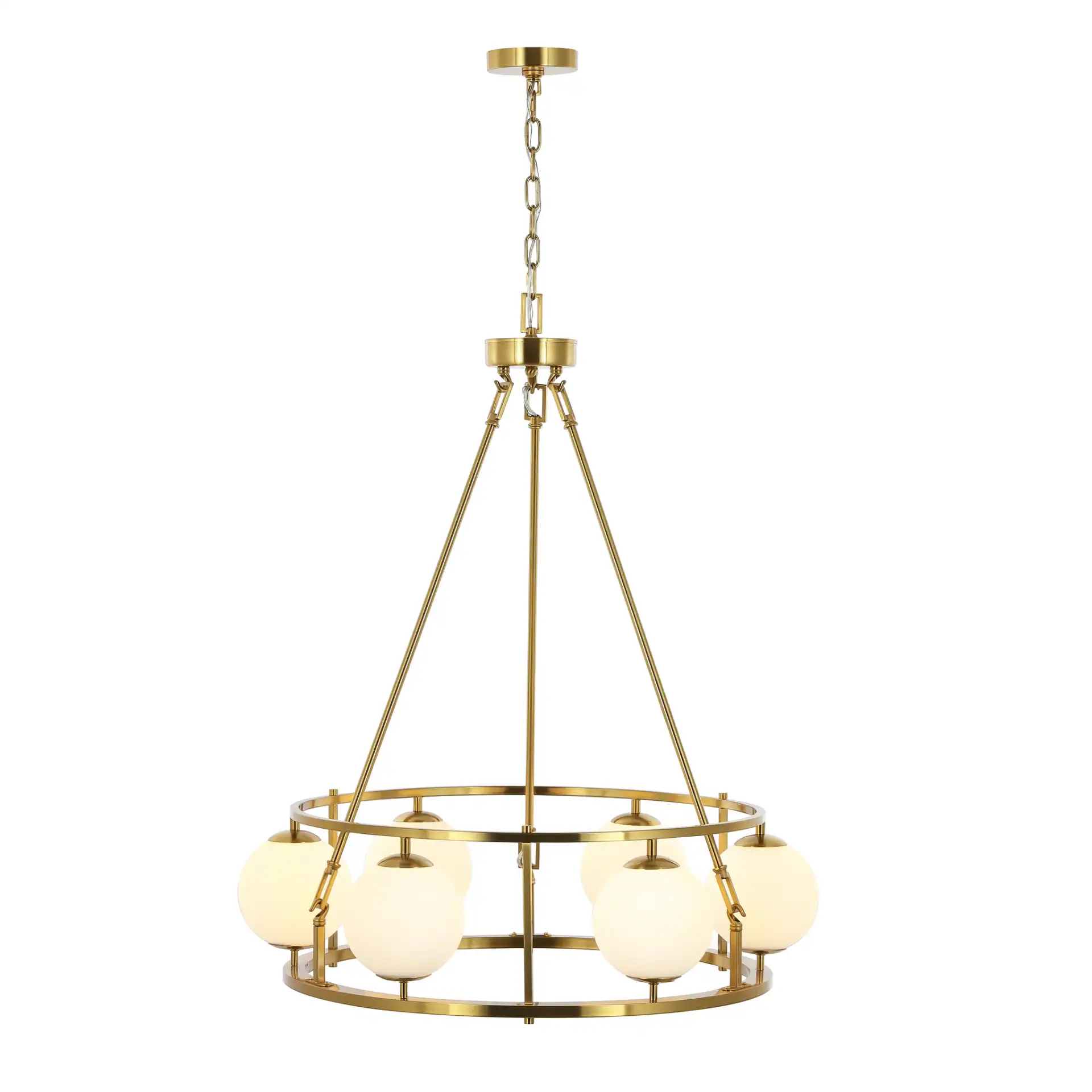 Solabrina Six-Light Chandelier in Brass