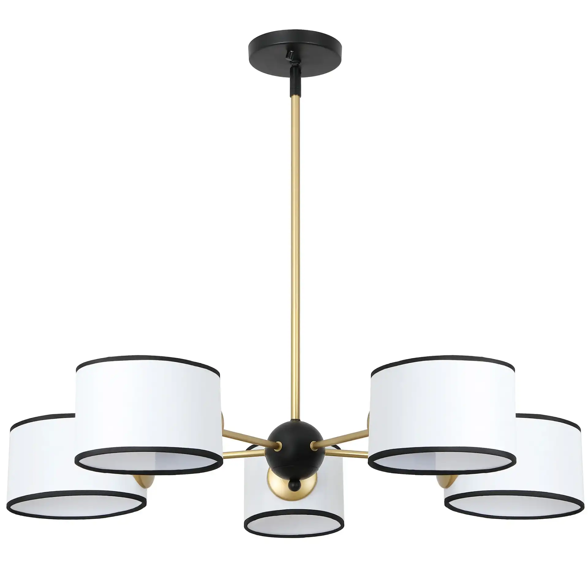 Mickie Chandelier in White / Black, detail view