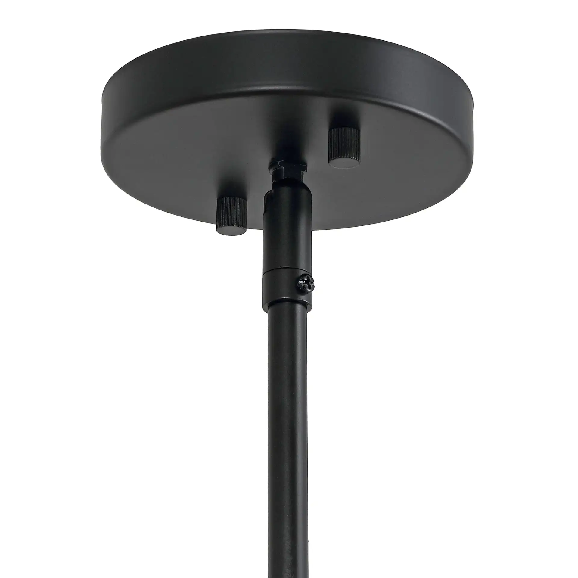Yakov 6 Lamp Chandelier in Black / Brown And White in a styled room