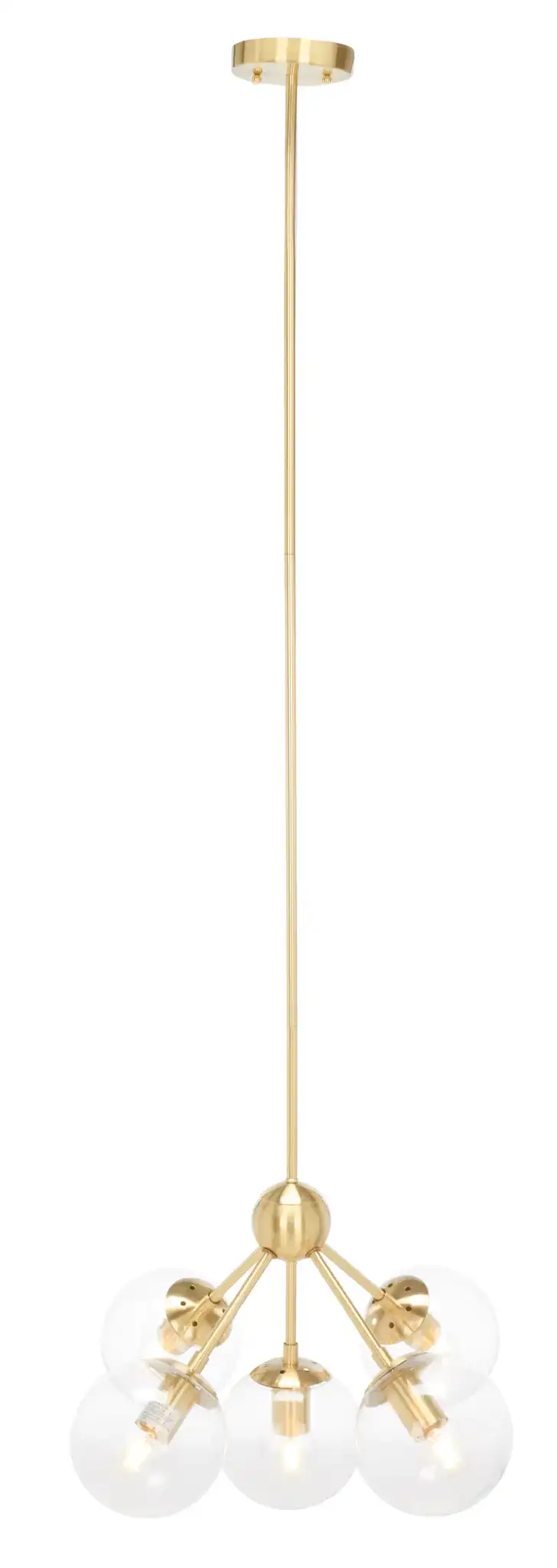 Aderynn Five-Light Chandelier in Gold, detail view
