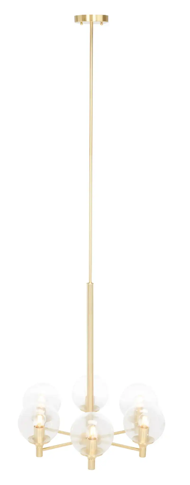 Jayde Six-Light Chandelier in Gold