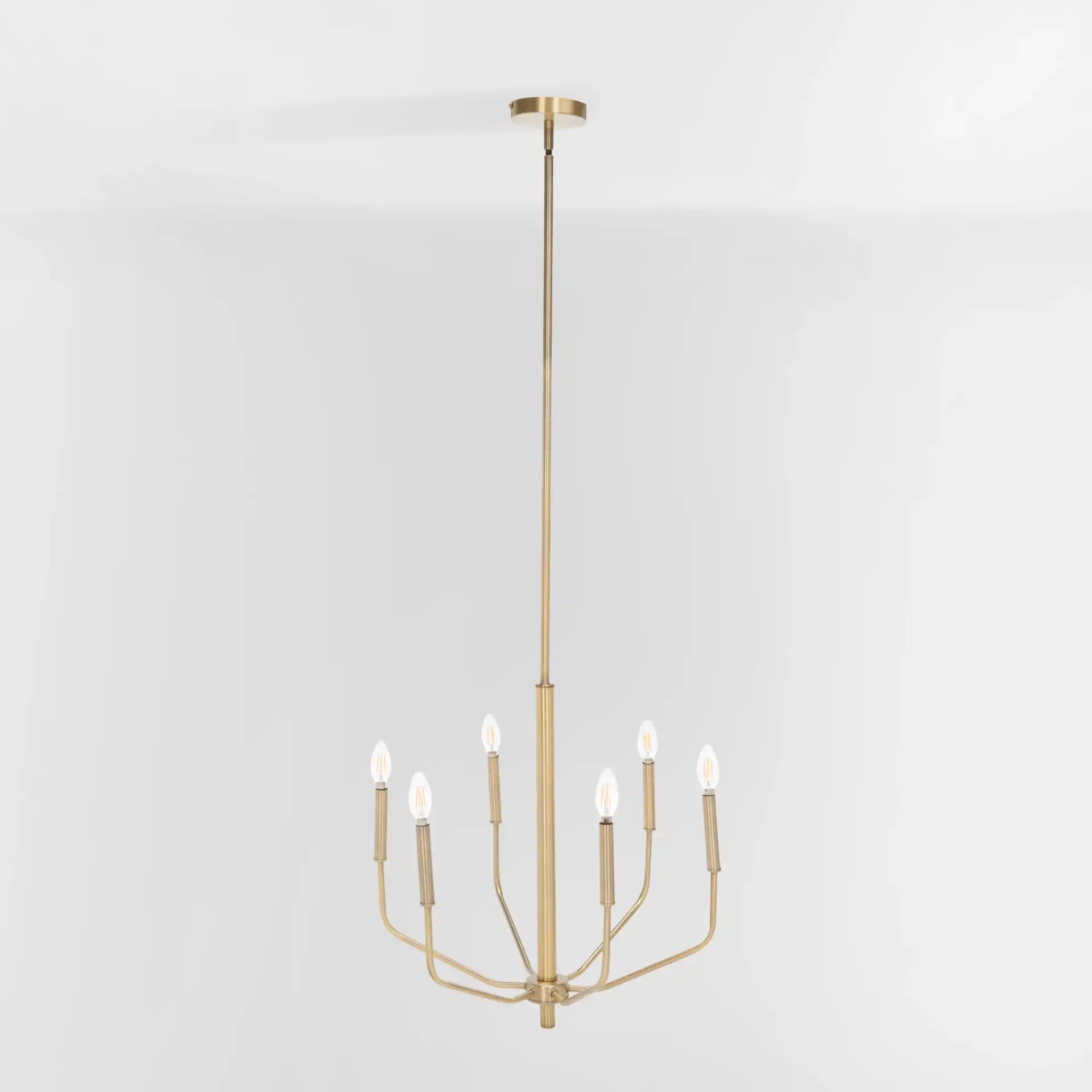 Eirene Chandelier in Antique Brass, detail view
