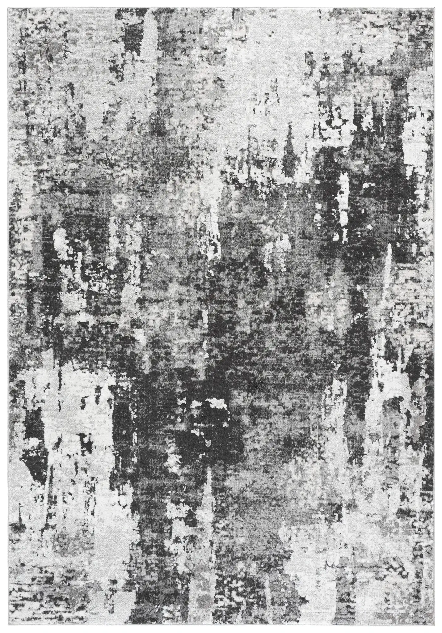 Chamber Abstract Rug in Gray / Dark Gray
