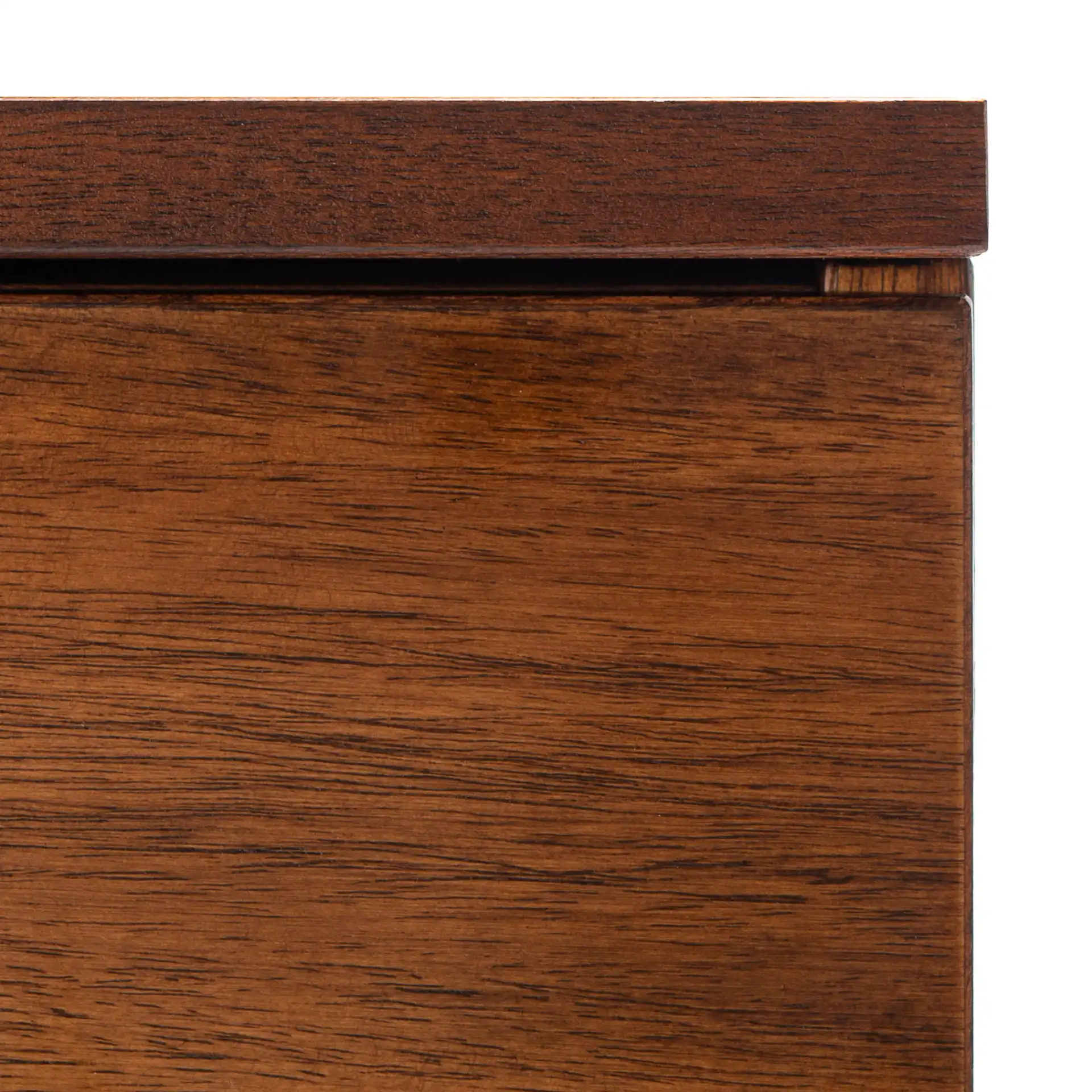 Marquise Three-Drawer Chest in Brown in a styled room
