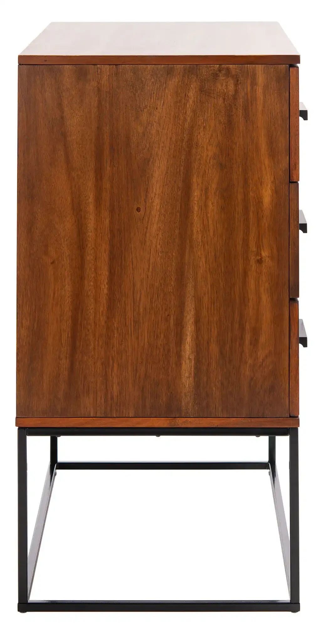 Marquise Three-Drawer Chest in Brown, detail view