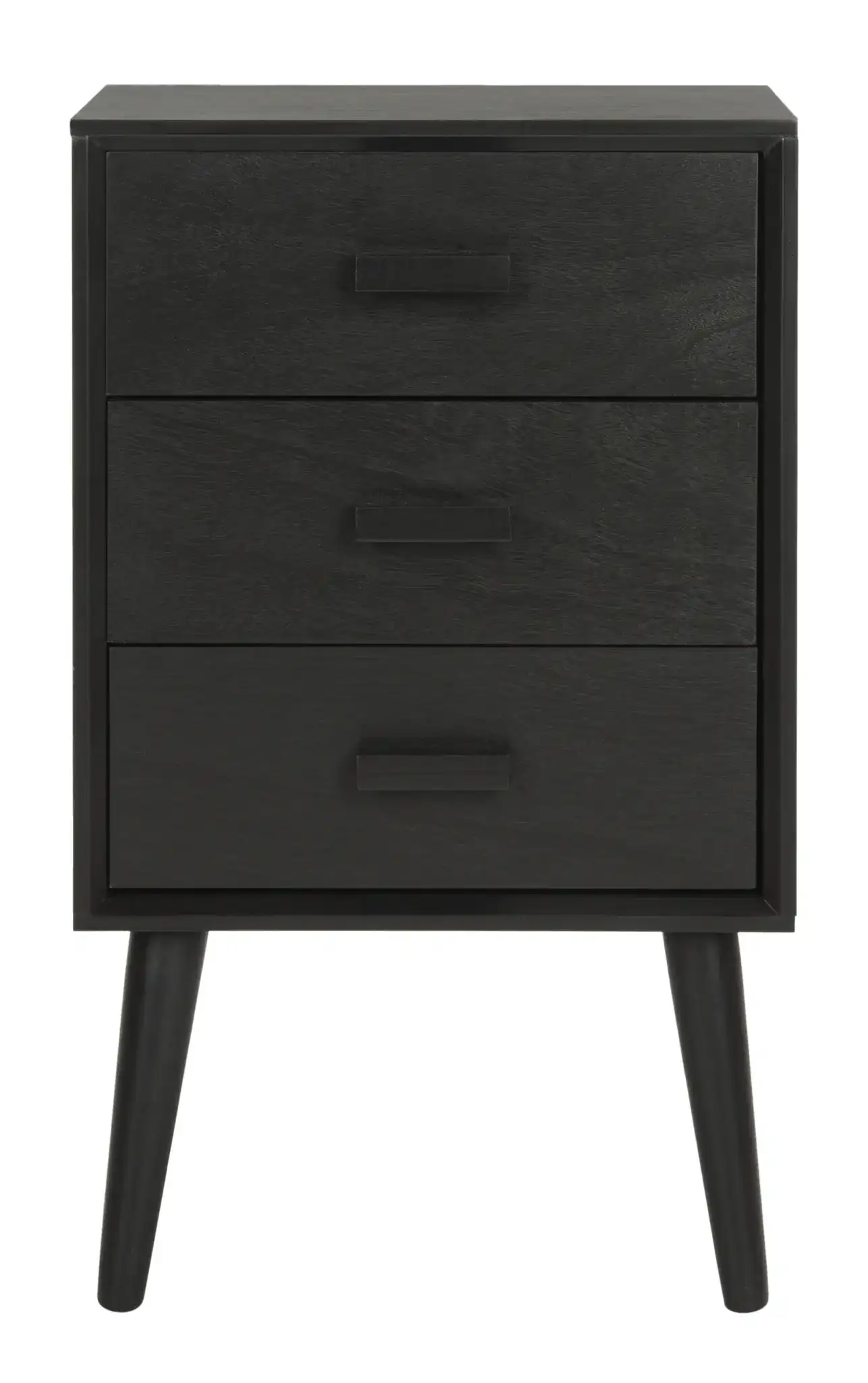 Pomona Three-Drawer Accent Table in Black