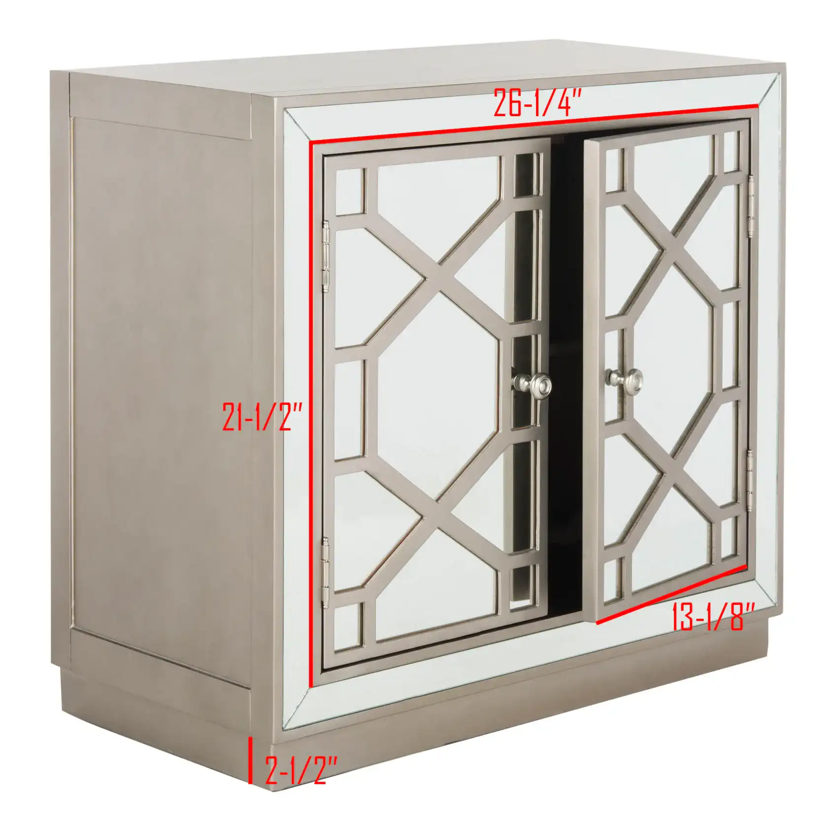 Juniper Two-Door Chest in Antique Beige, detail view