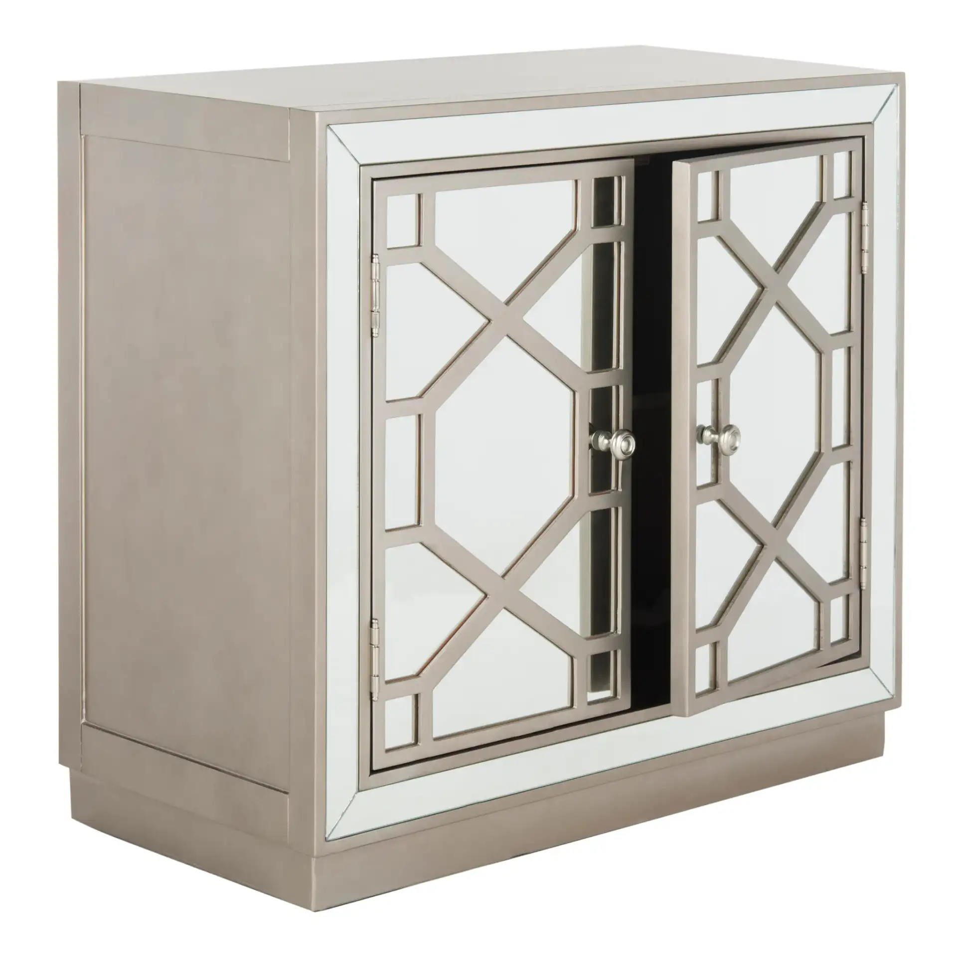 Juniper Two-Door Chest in Antique Beige, detail view