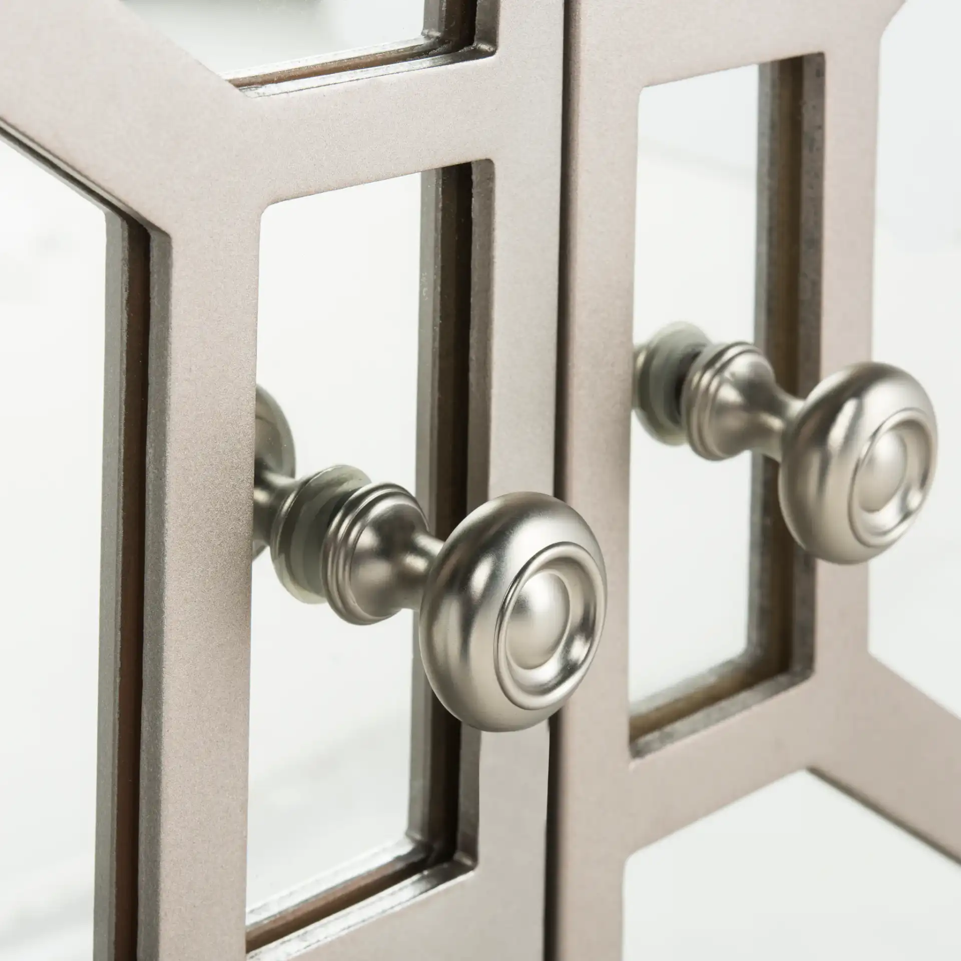 Juniper Two-Door Chest in Antique Beige, detail view