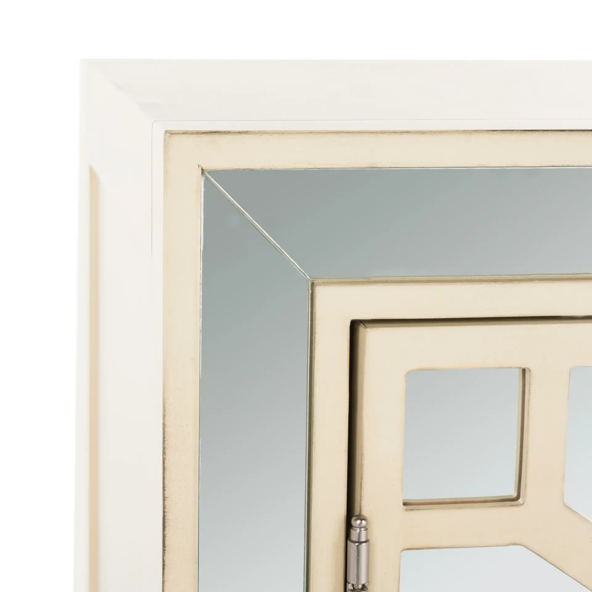 Juniper Two-Door Chest in Antique Beige in a styled room