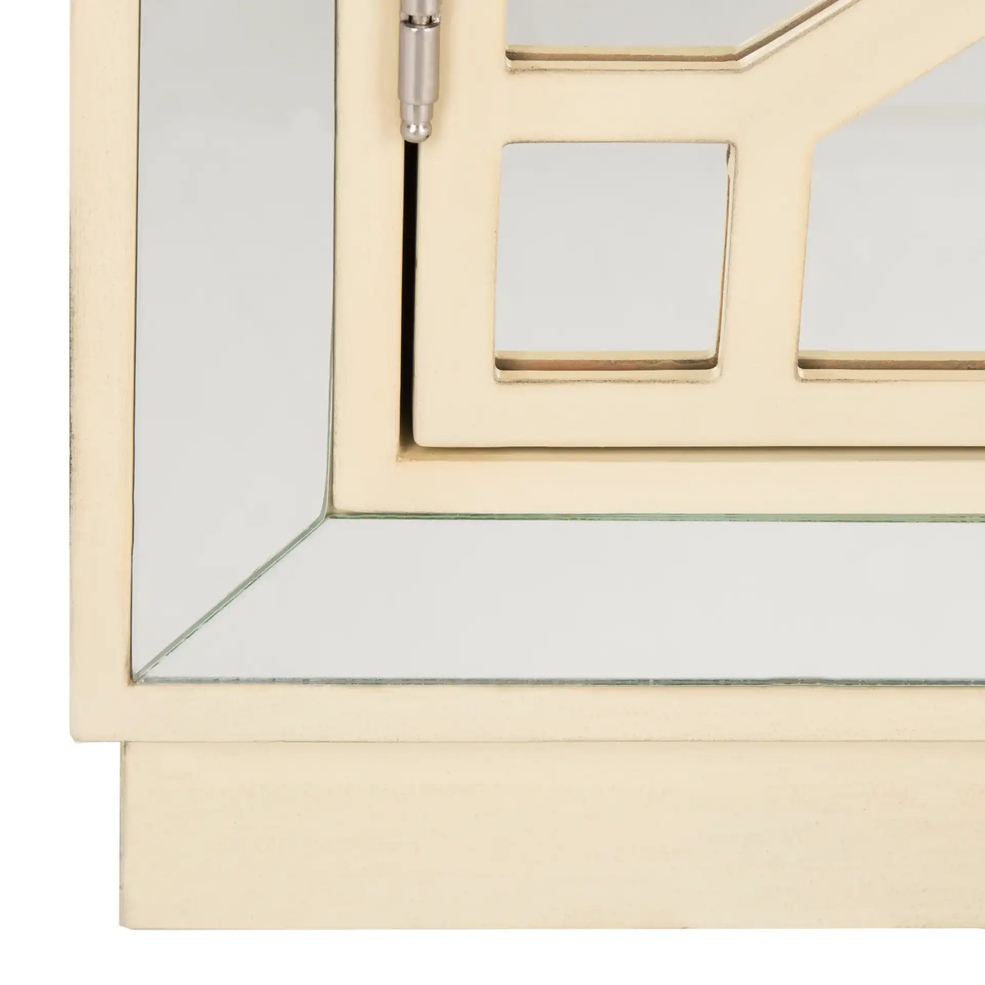 Juniper Two-Door Chest in Antique Beige, detail view