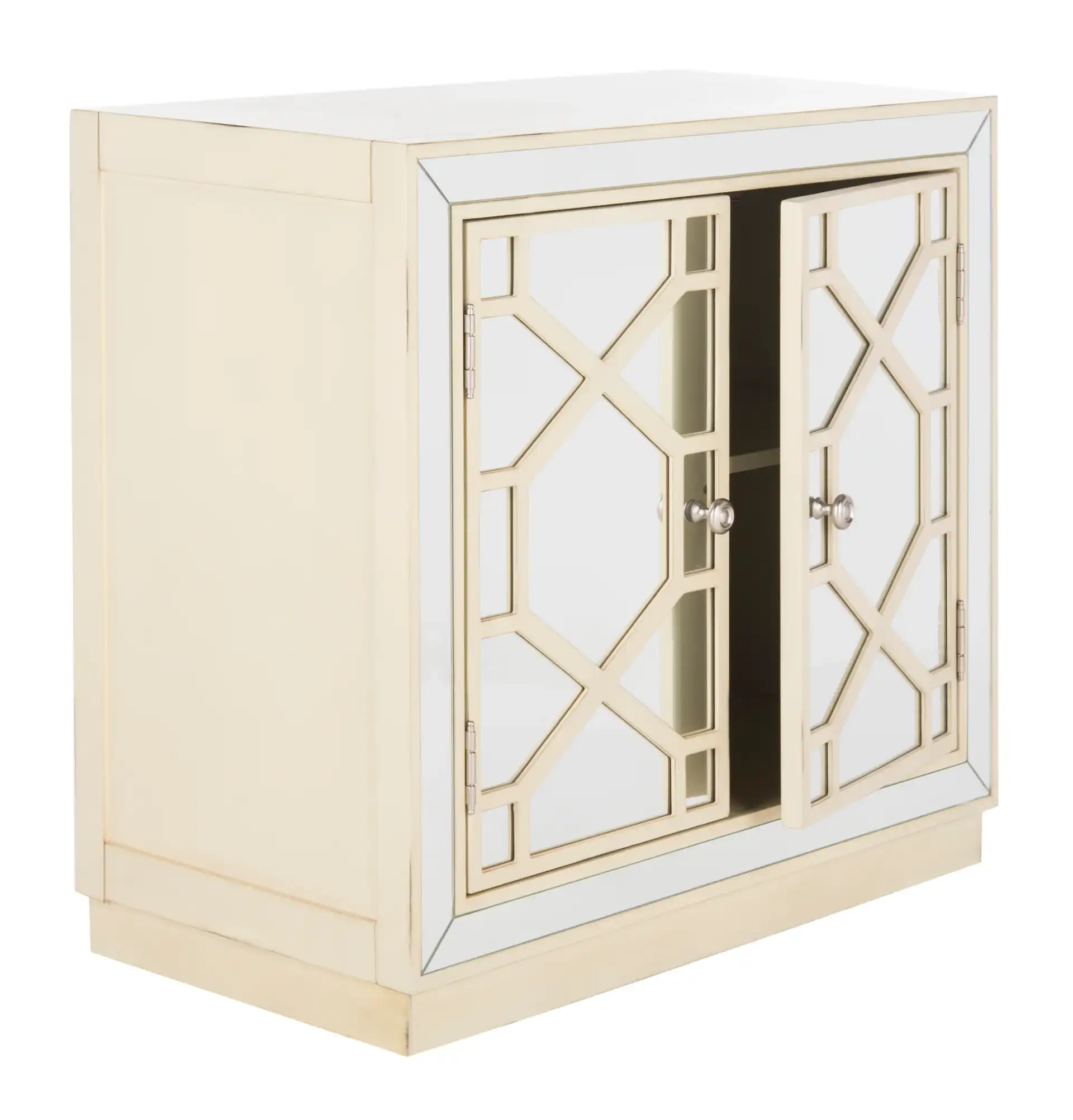 Juniper Two-Door Chest in Antique Beige, detail view