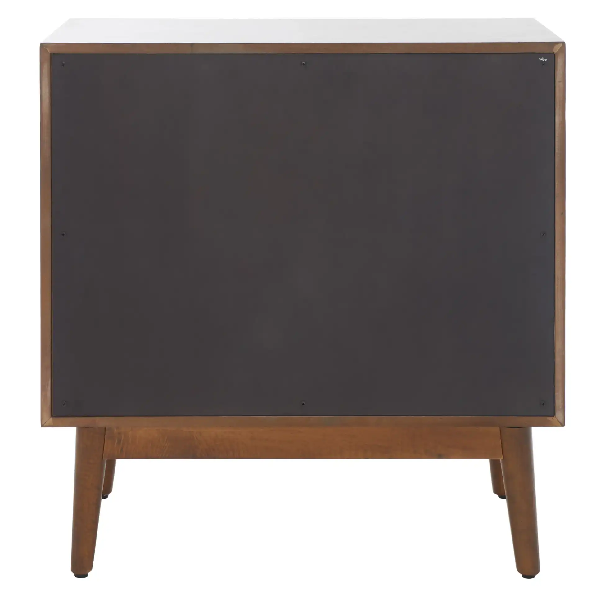 Scully Two-Drawer One-Shelf Chest in Medium Oak / Antique Gold, detail view