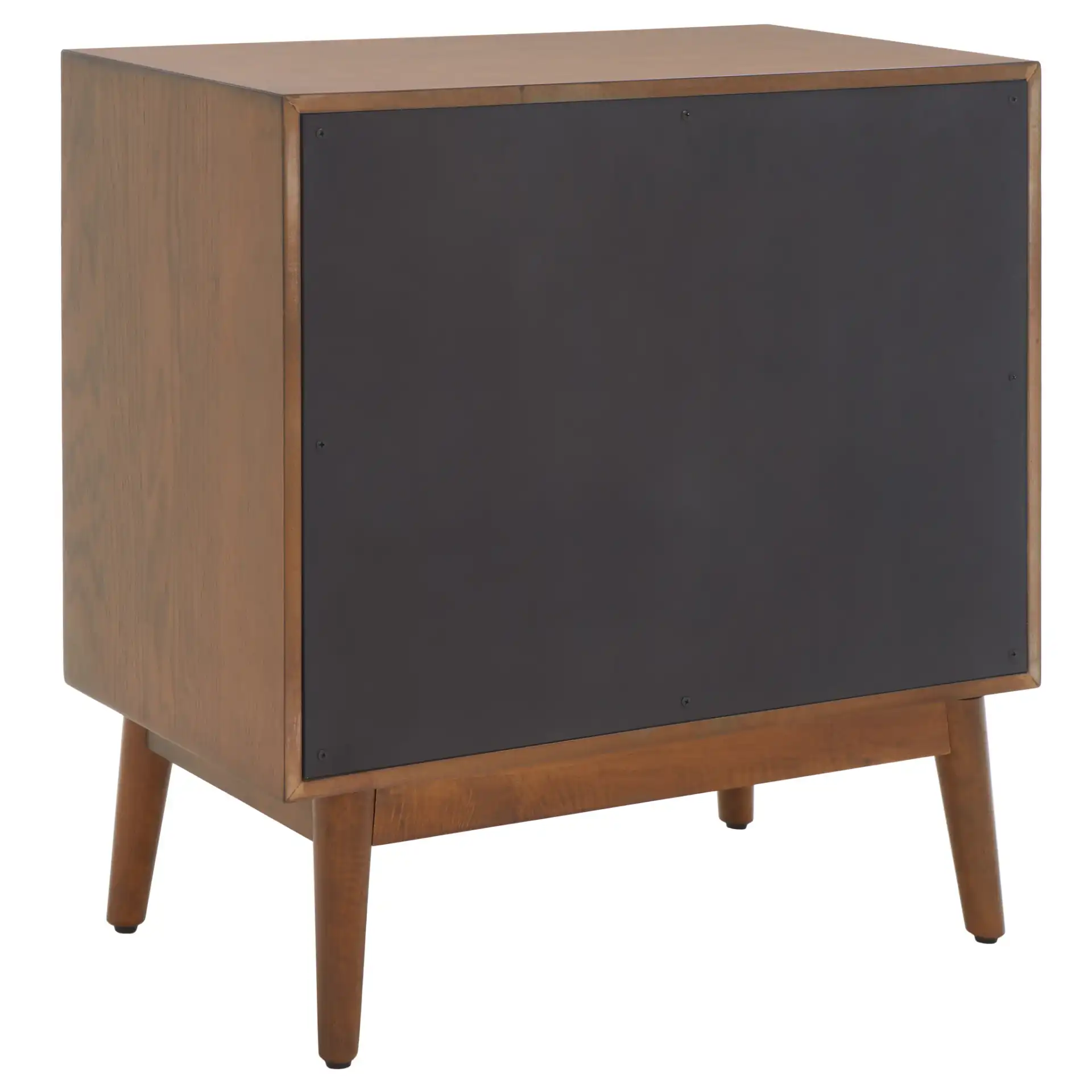 Scully Two-Drawer One-Shelf Chest in Medium Oak / Antique Gold, detail view