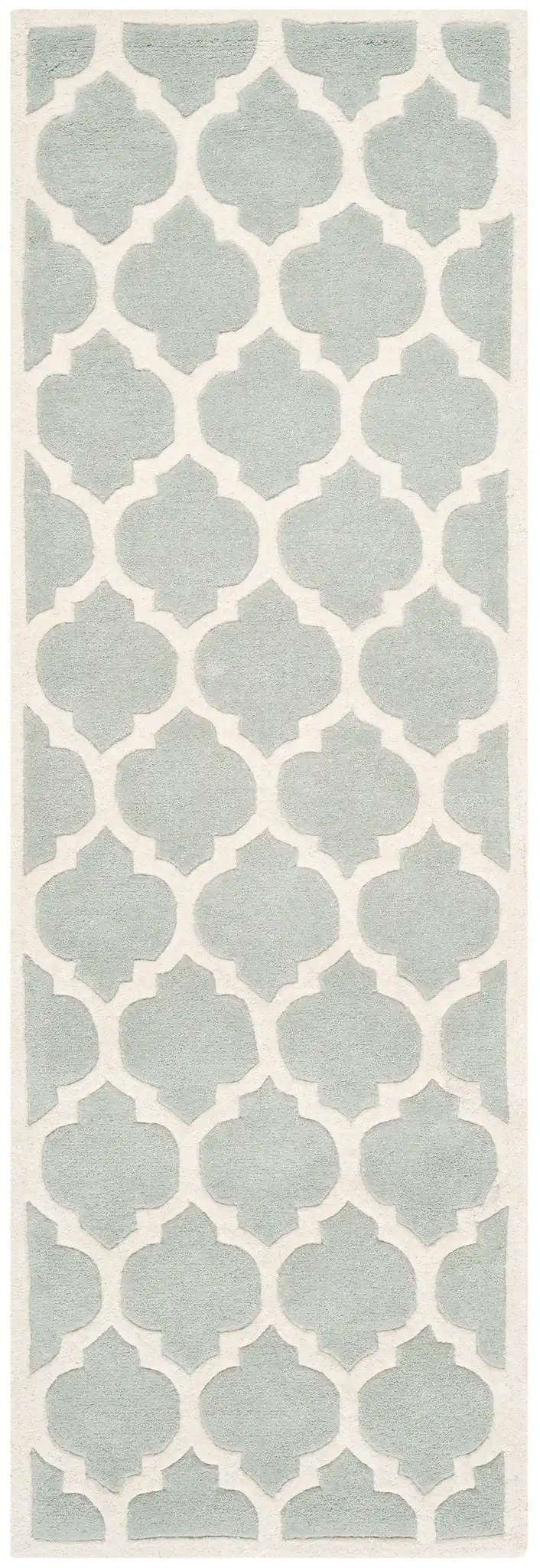 Chatham Lantern Trellis Hand-Tufted Wool Rug in Gray / Ivory