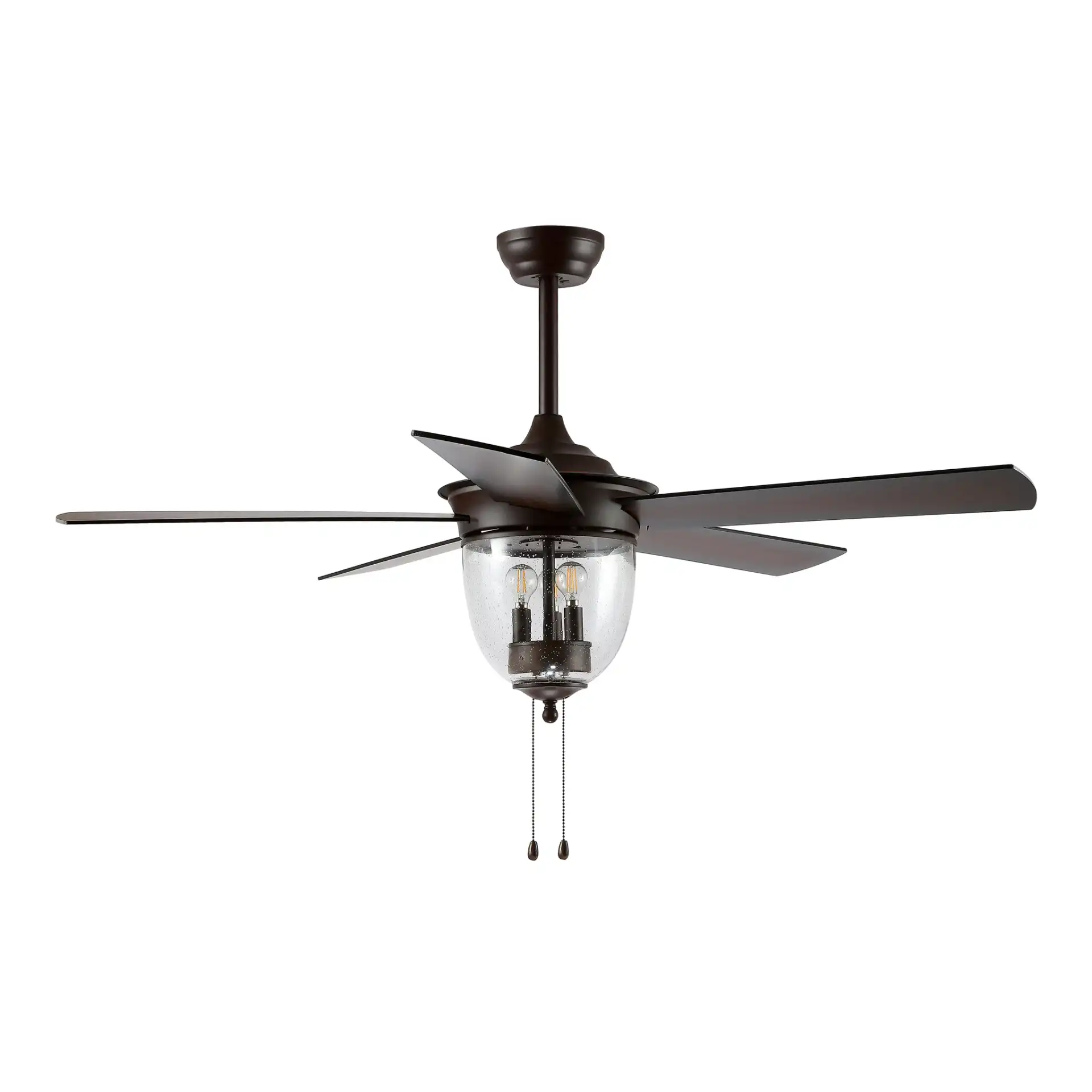 Rallen Three-Light 52" Ceiling Fan in Oil Rub Bronze, detail view