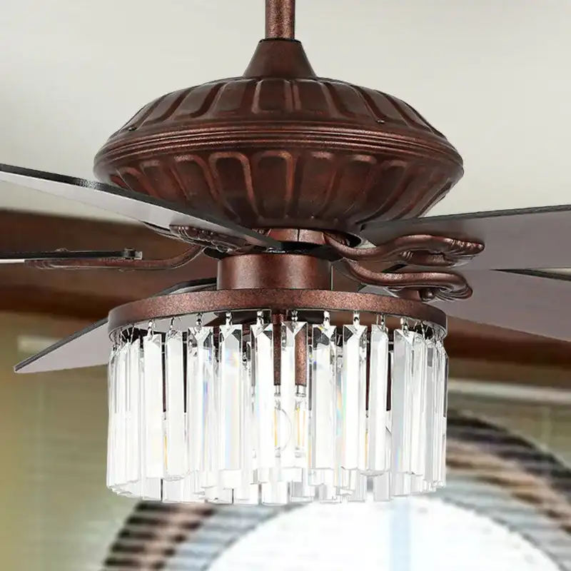 Laurila Ceiling Fan in Rust, detail view