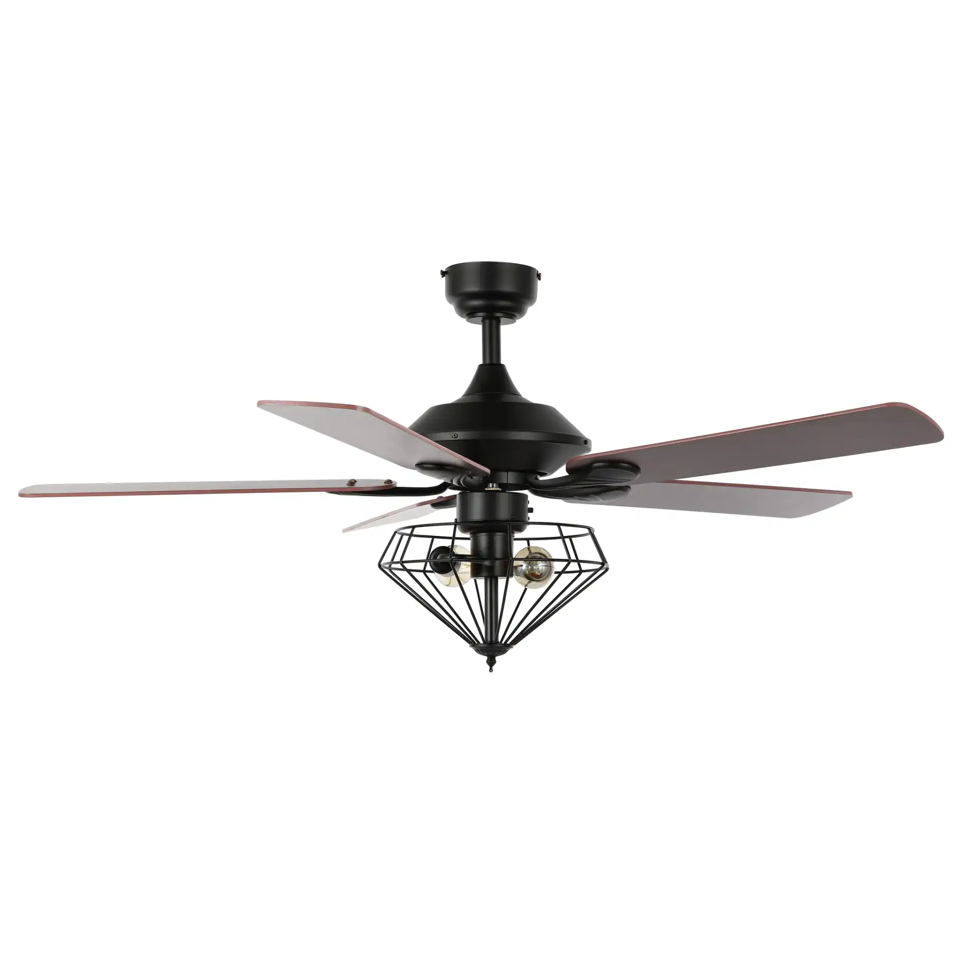 Leanne Ceiling Fan in Black, detail view