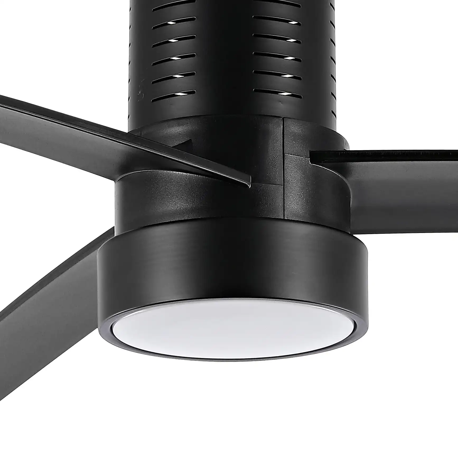 Dylas Led Ceiling Fan in Black in a styled room