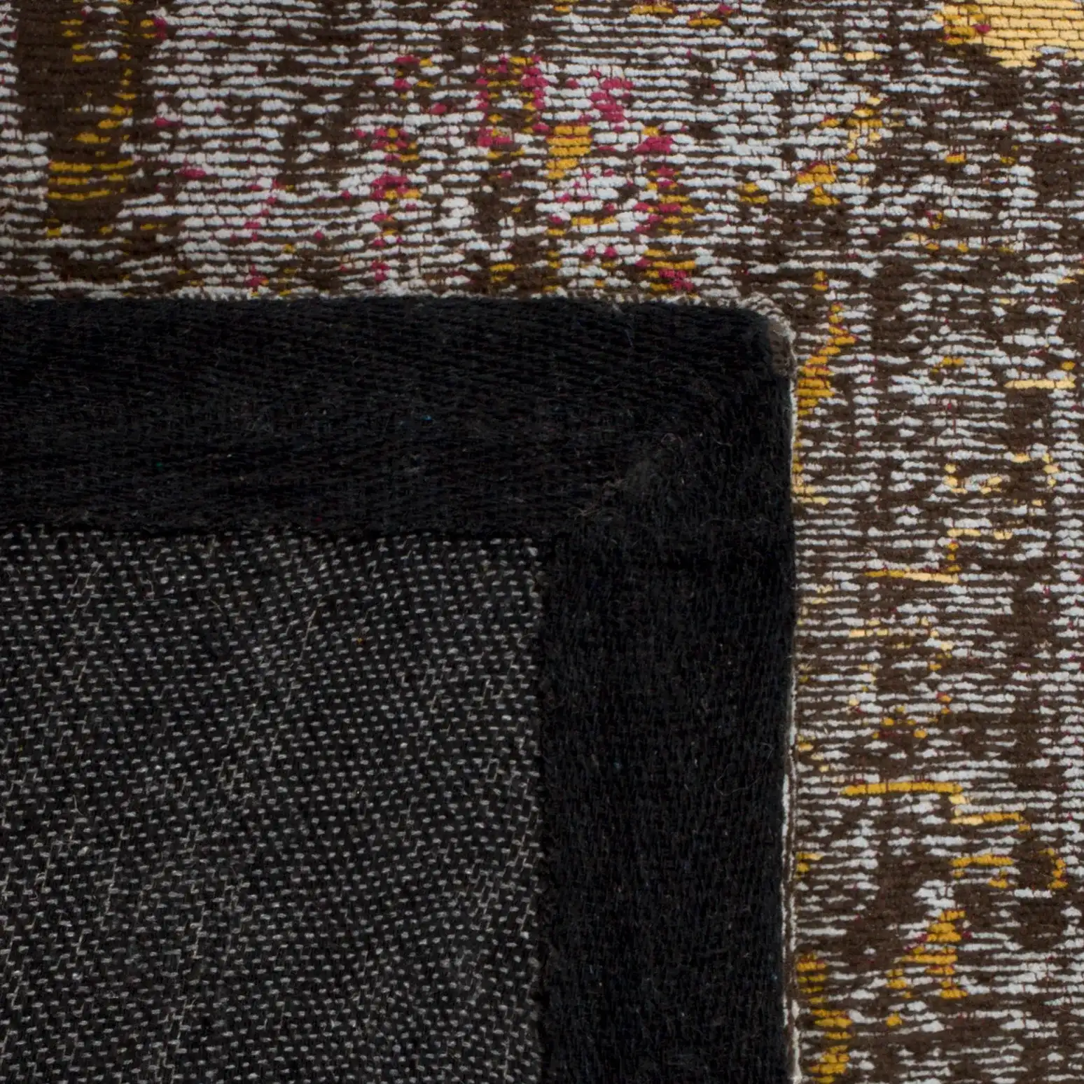 Classic Vintage Bohemian Medallion Rug in Gray / Gold in a styled room