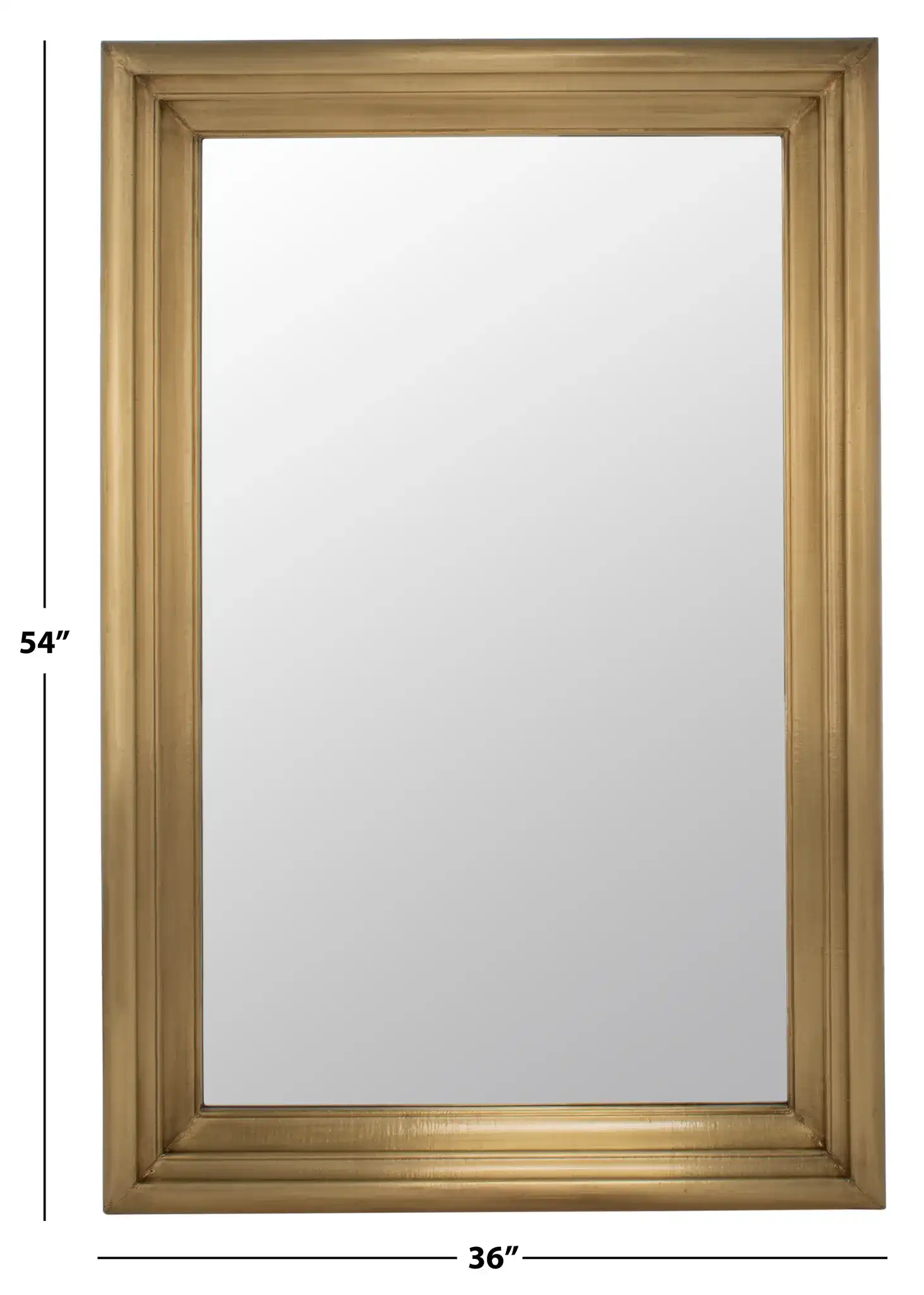 Francesca Medium Rectangular Mirror in Silver, detail view