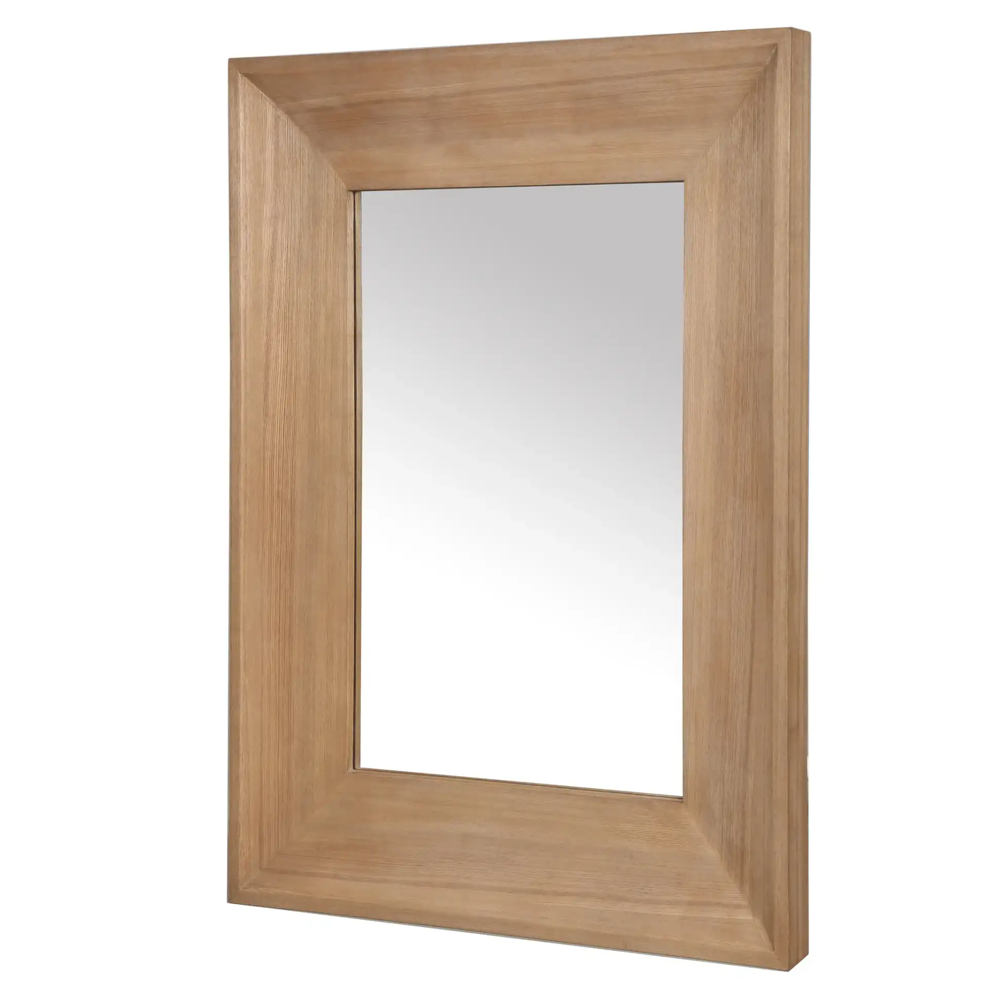Ingall Wood Mirror in Natural, detail view