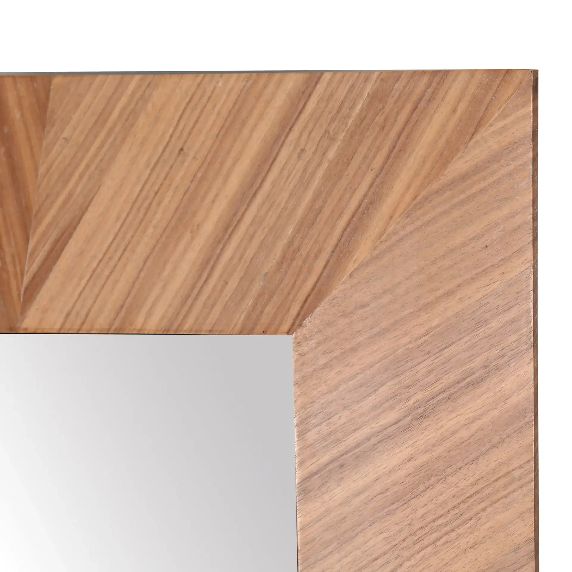 Lacarlo Rectangular 63-Inch Wood Mirror in Walnut in a styled room