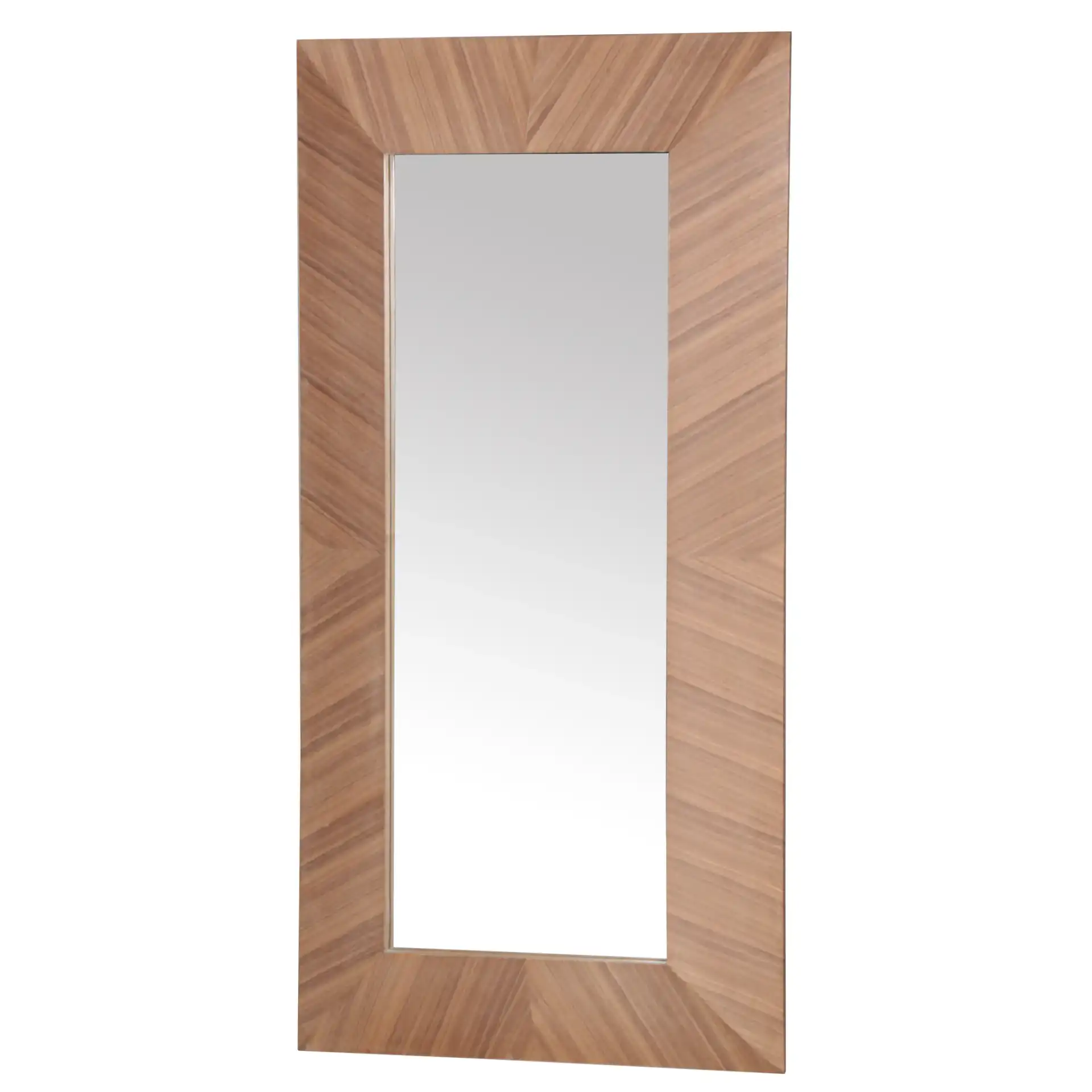 Lacarlo Rectangular 63-Inch Wood Mirror in Walnut, detail view