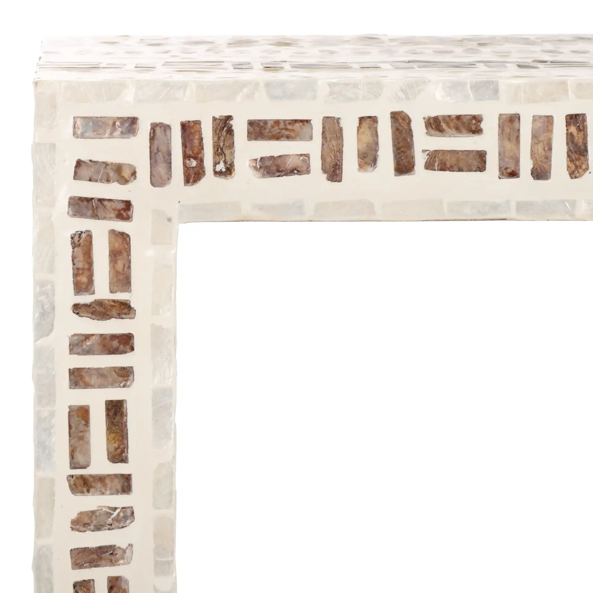 Kestrel Console Table in White / Gold in a styled room