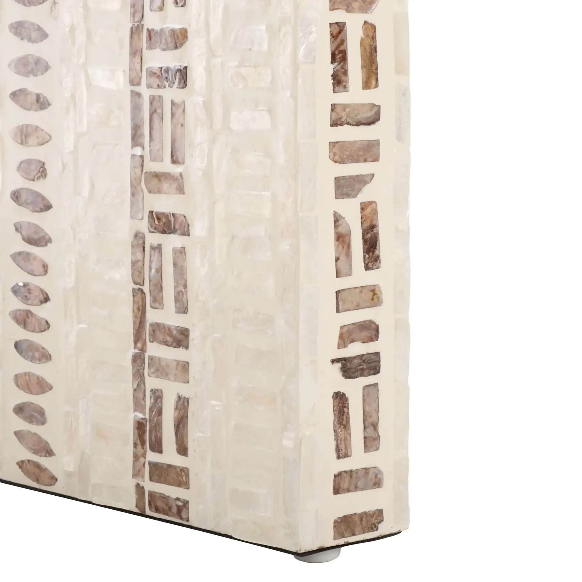 Kestrel Console Table in White / Gold, detail view