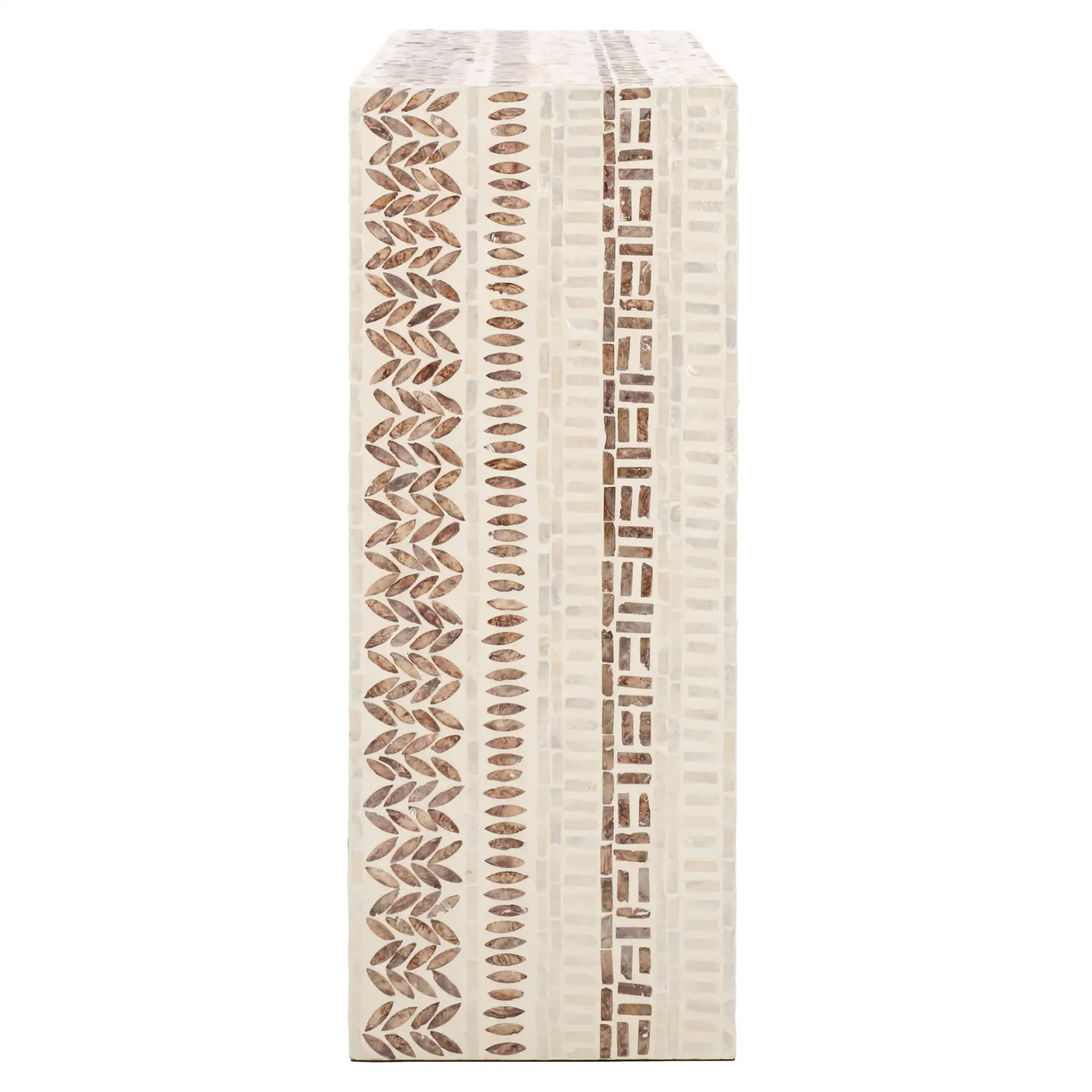Kestrel Console Table in White / Gold, detail view