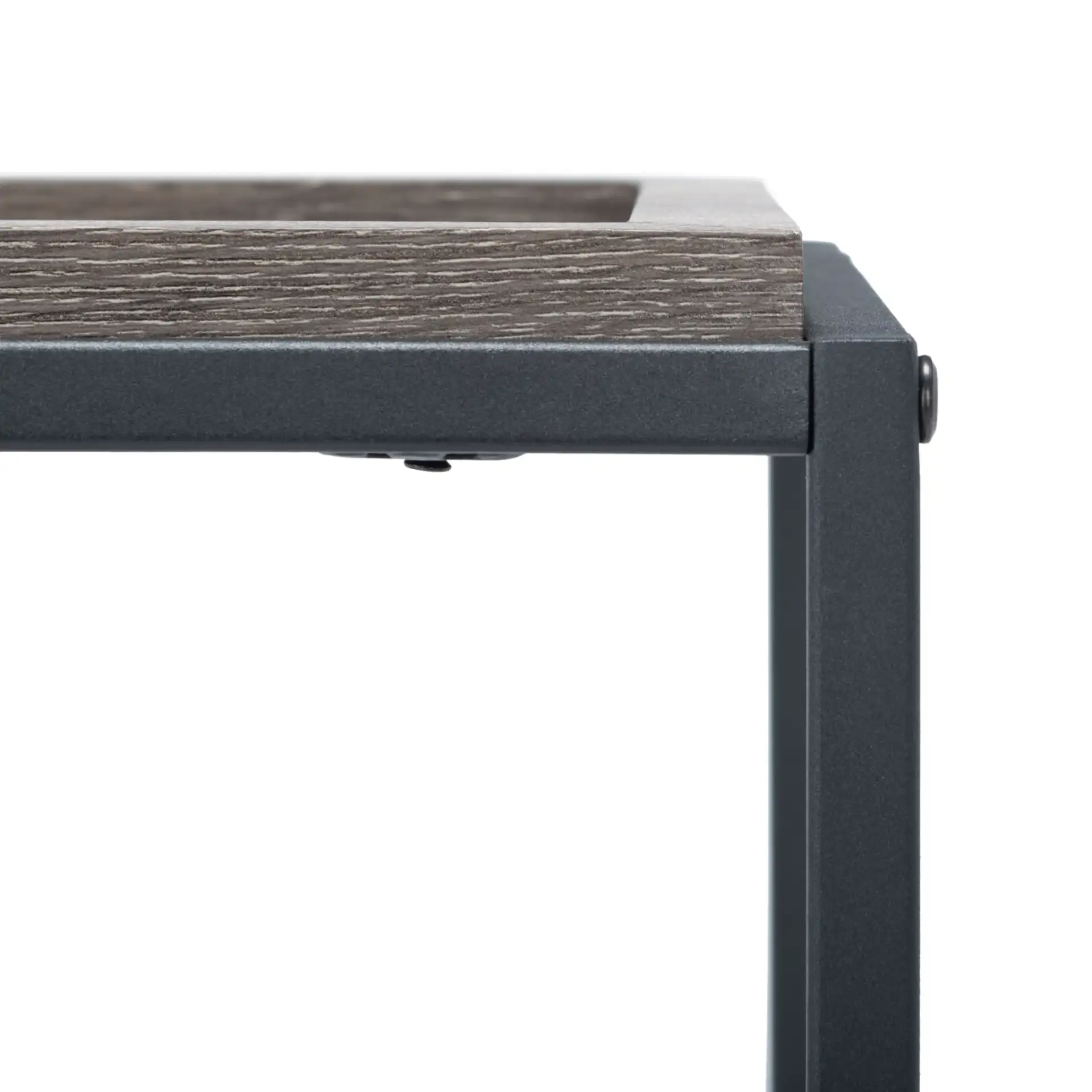 Andey Console Table in Brown / Black in a styled room