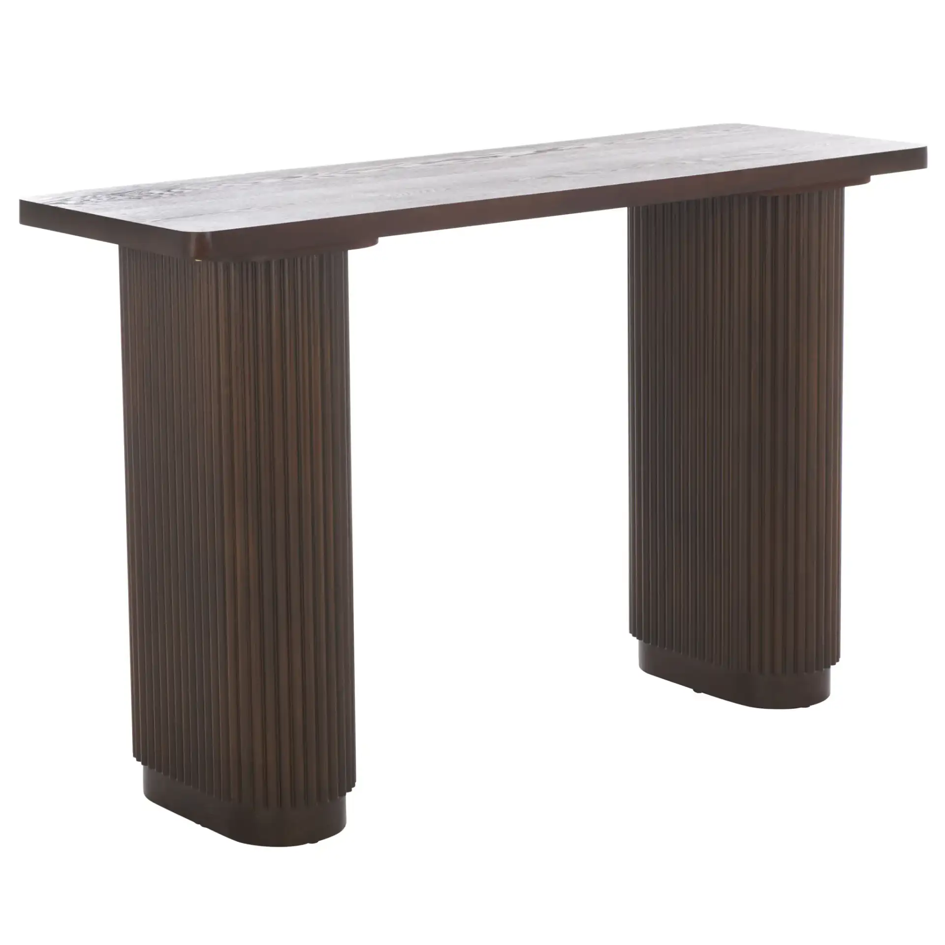 Berai Console Table in Dark Brown, detail view