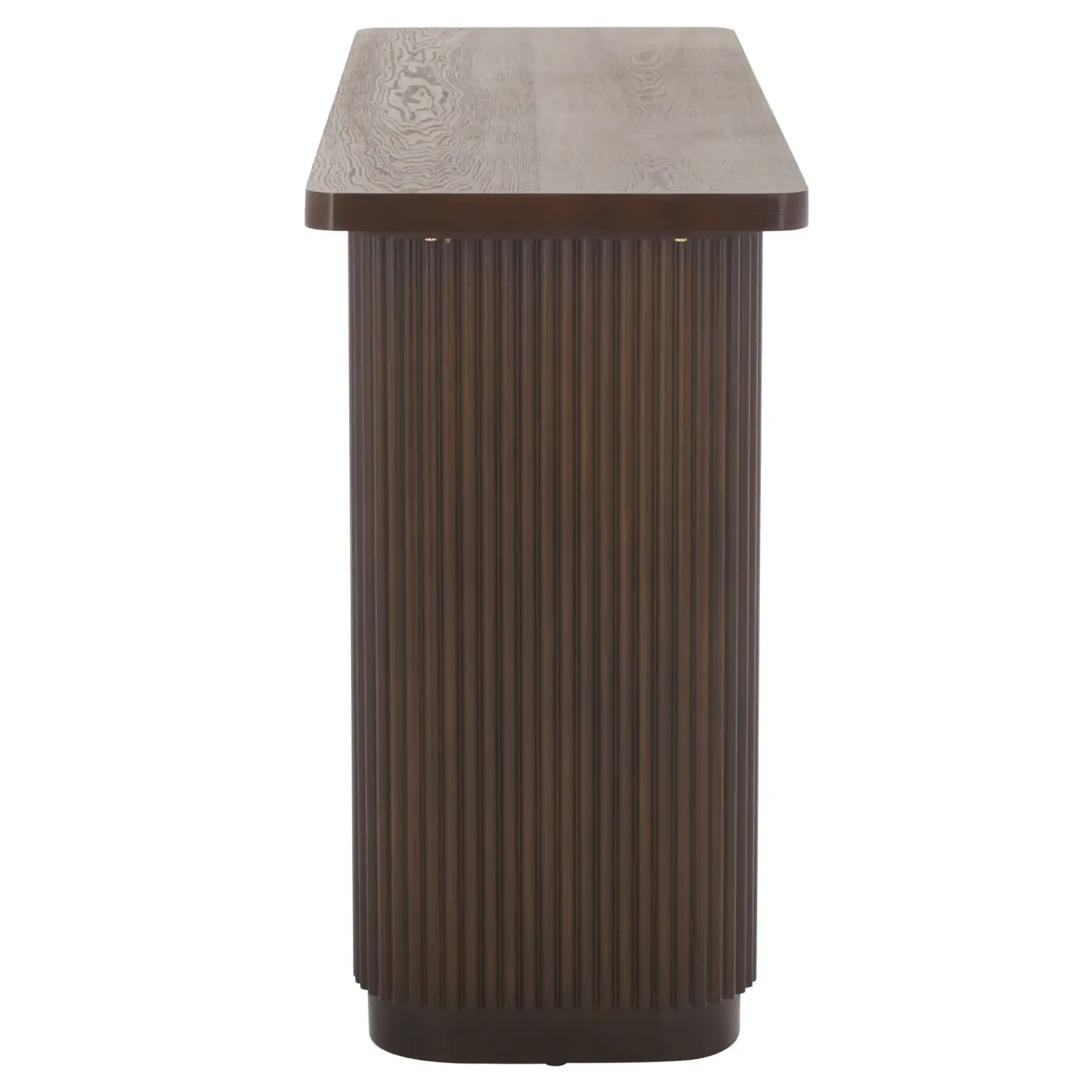 Berai Console Table in Dark Brown, detail view