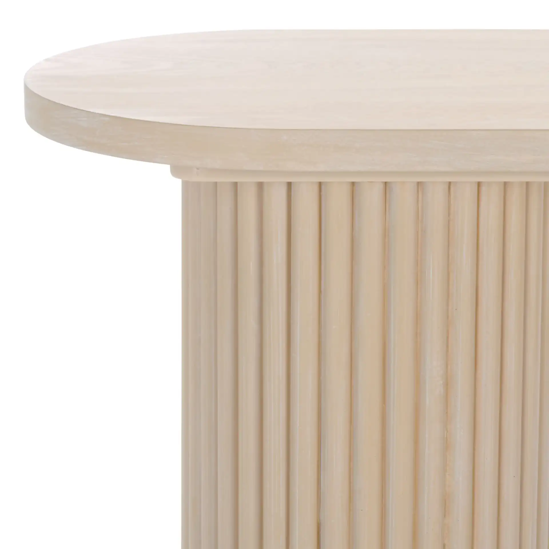 Raicha Console Table in Bleached White in a styled room