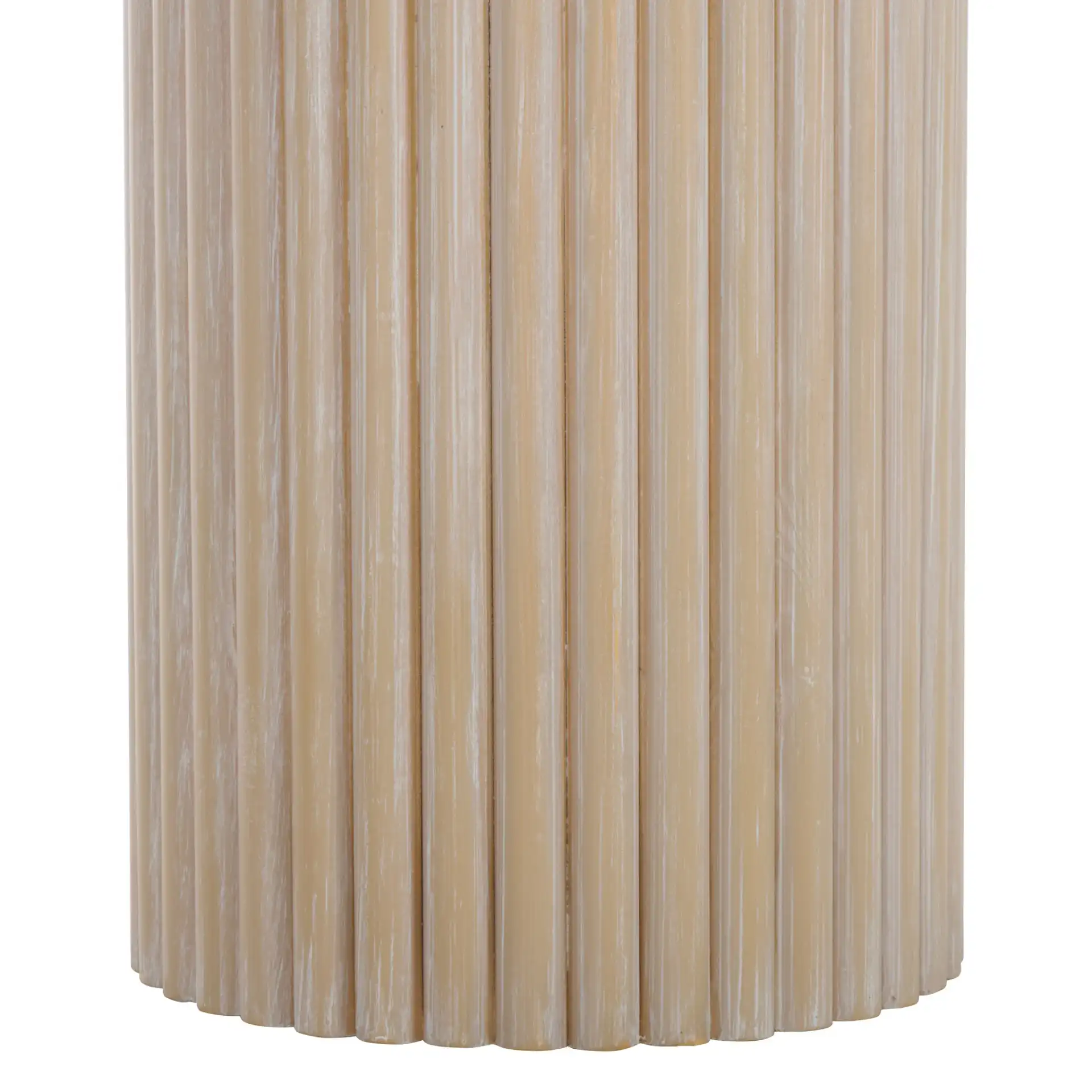 Raicha Console Table in Bleached White, detail view