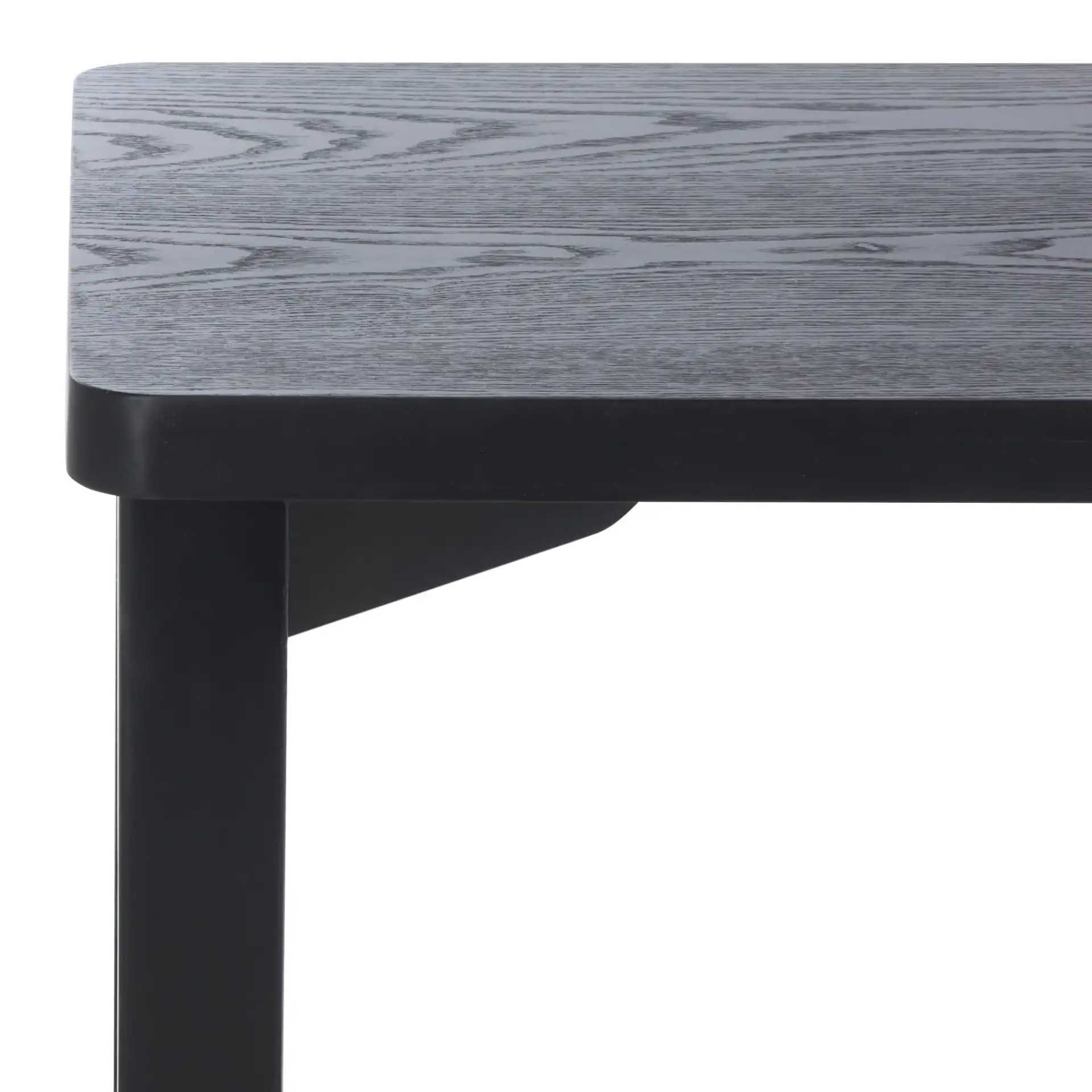 Chasu One-Shelf Console Table in Black in a styled room