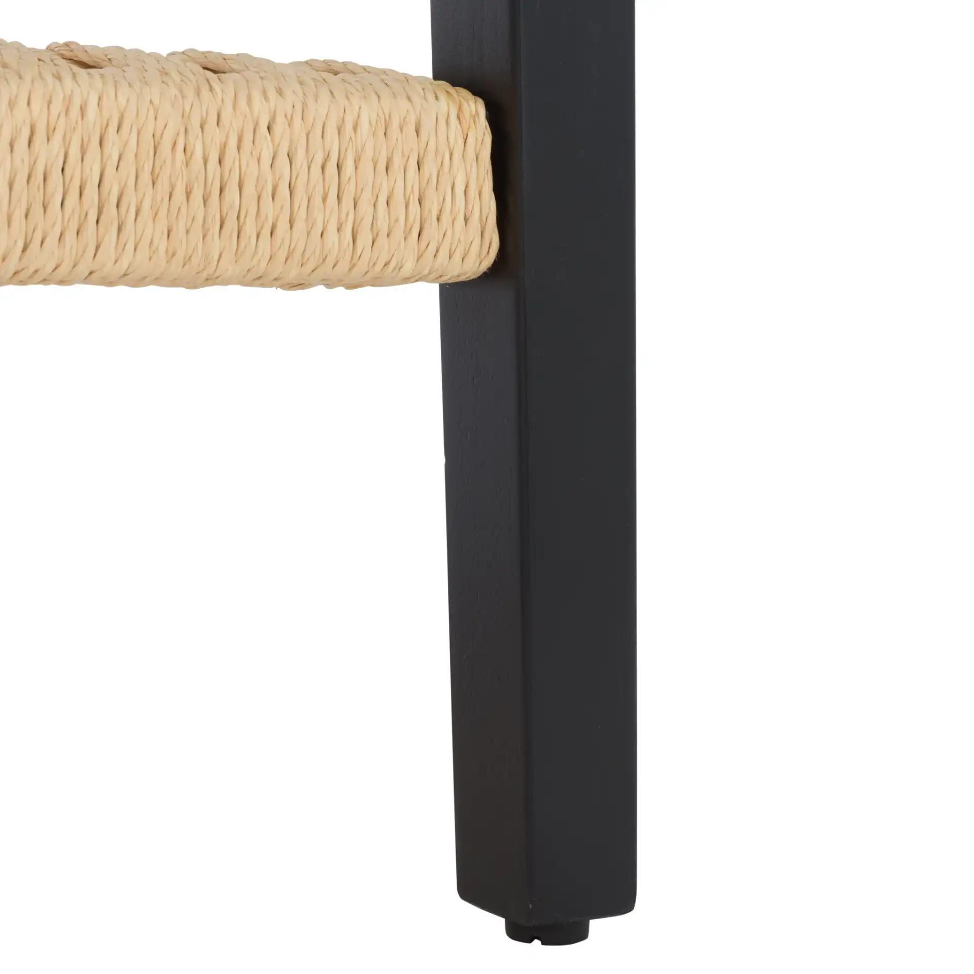 Chasu One-Shelf Console Table in Black, detail view