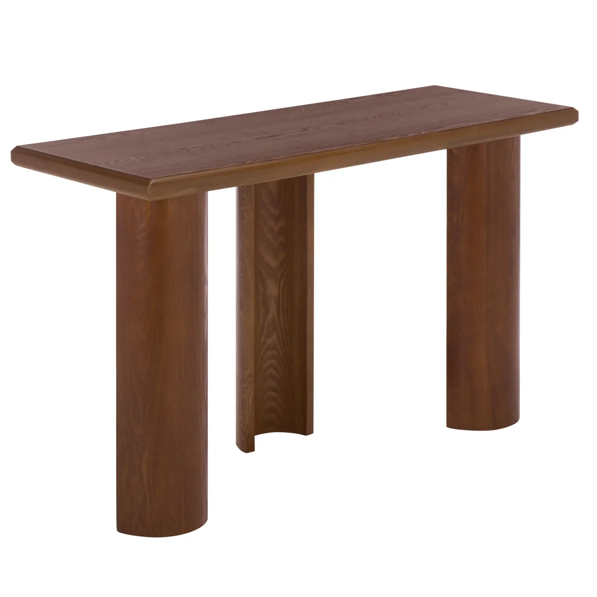 Shukai Console Table in Walnut, detail view