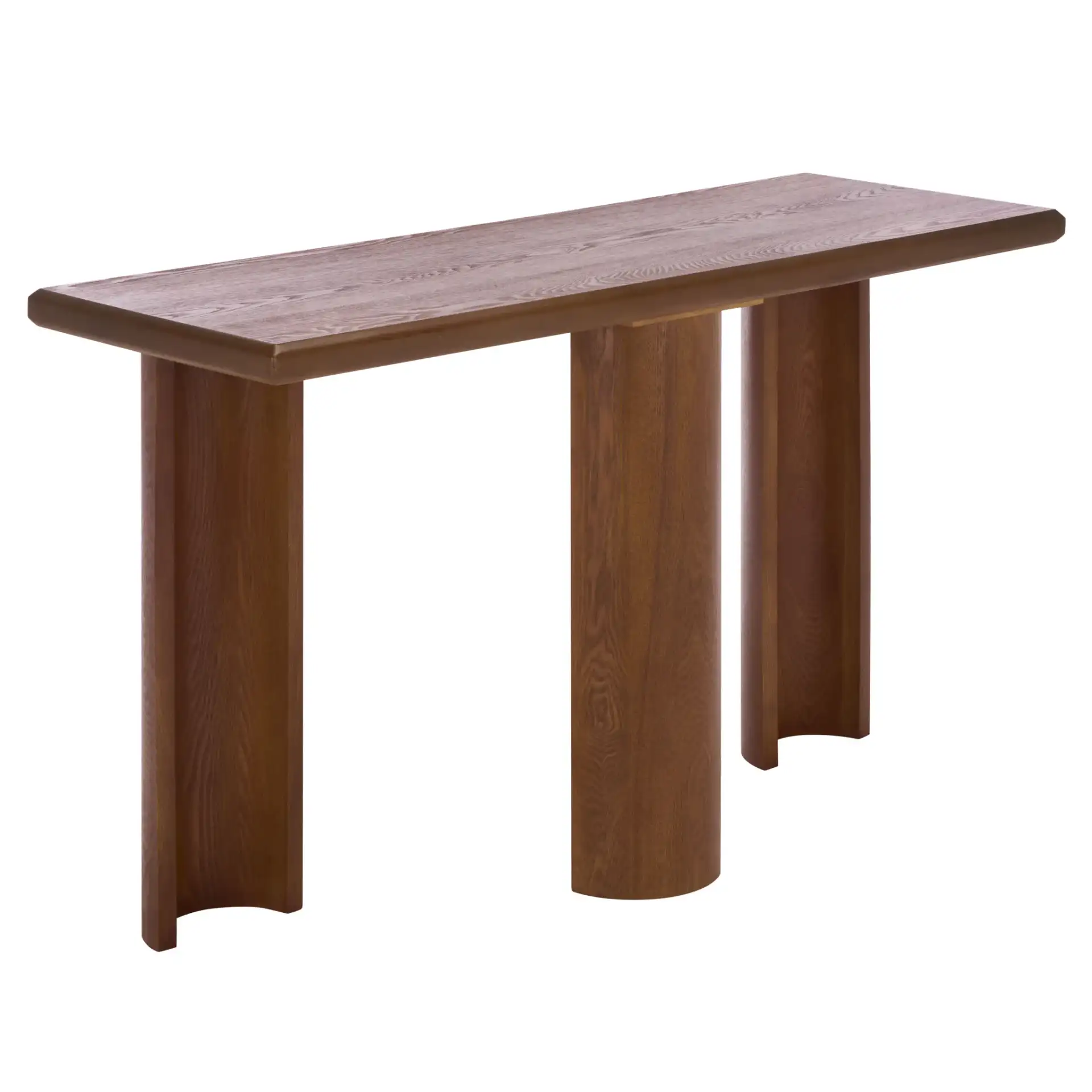 Shukai Console Table in Walnut, detail view