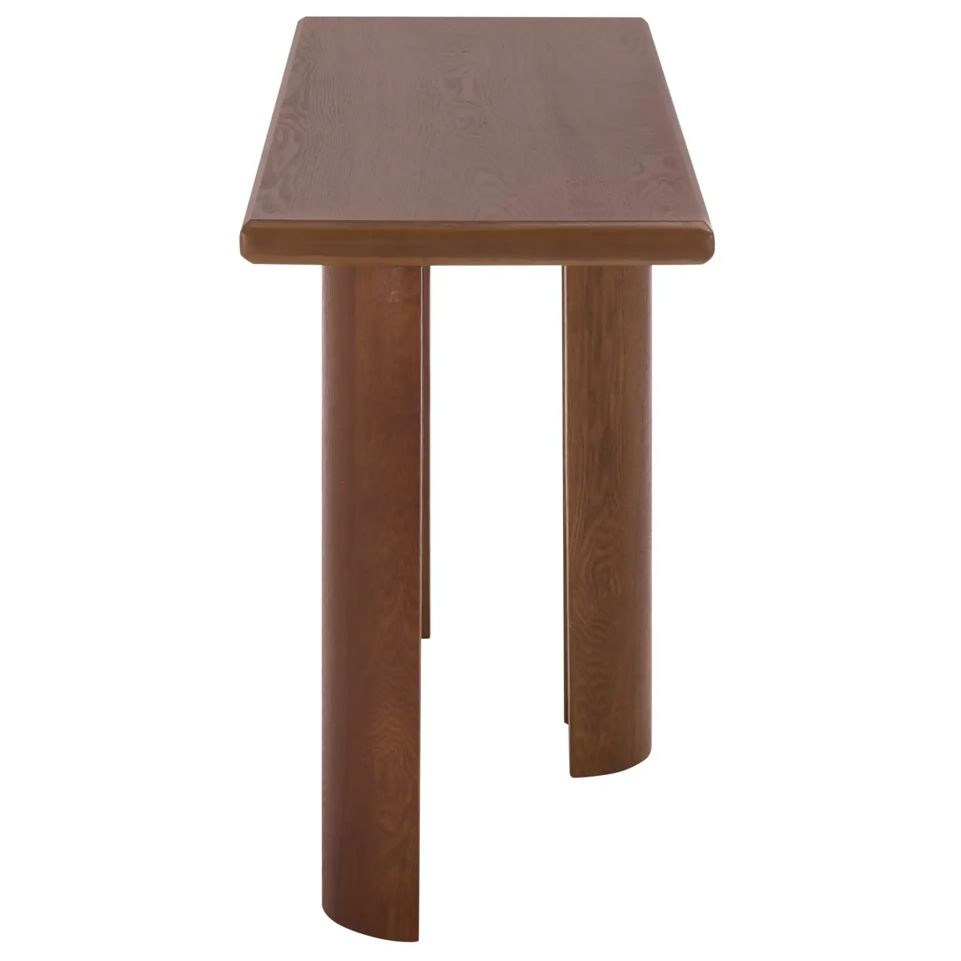 Shukai Console Table in Walnut, detail view