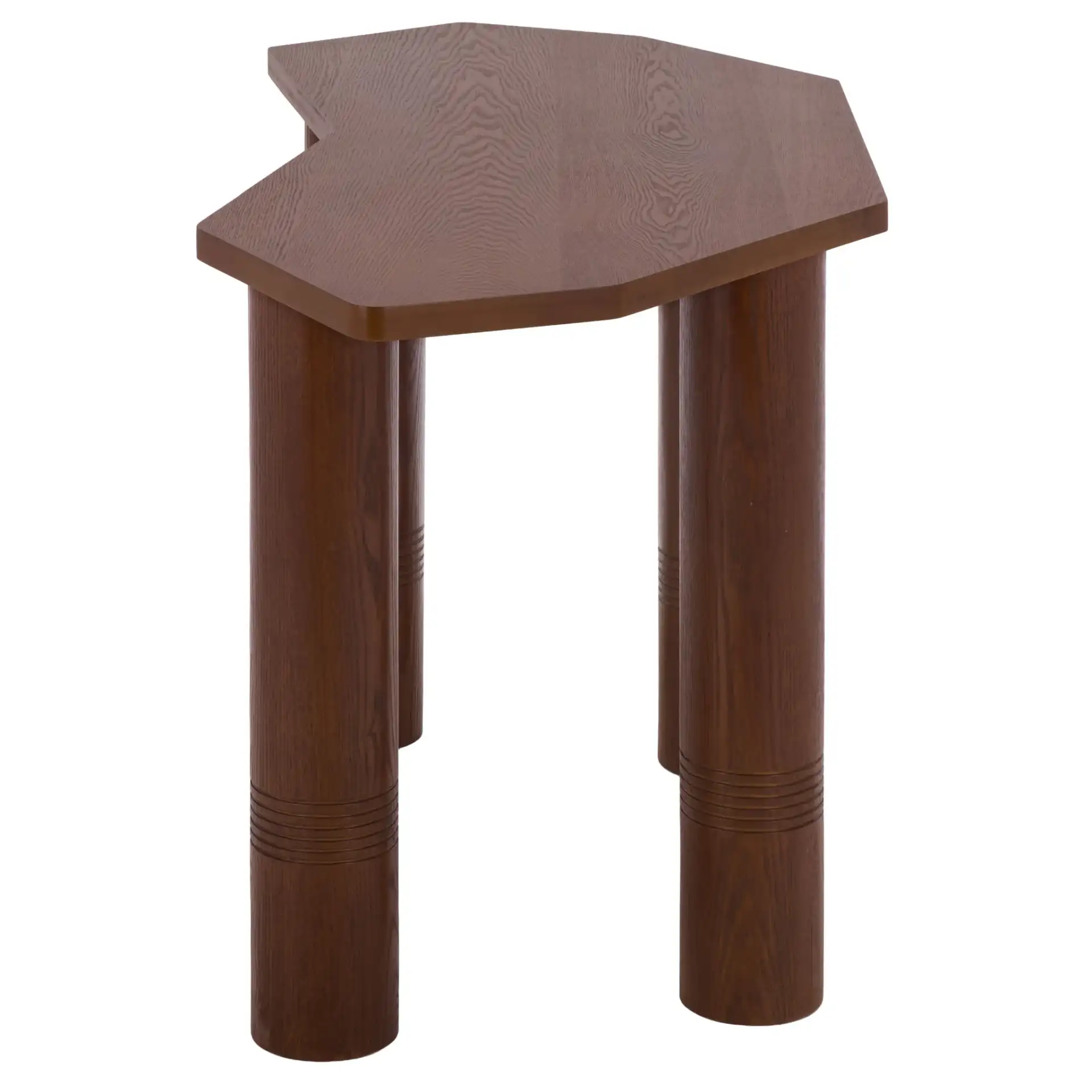 Omoni Console Table in Walnut, detail view