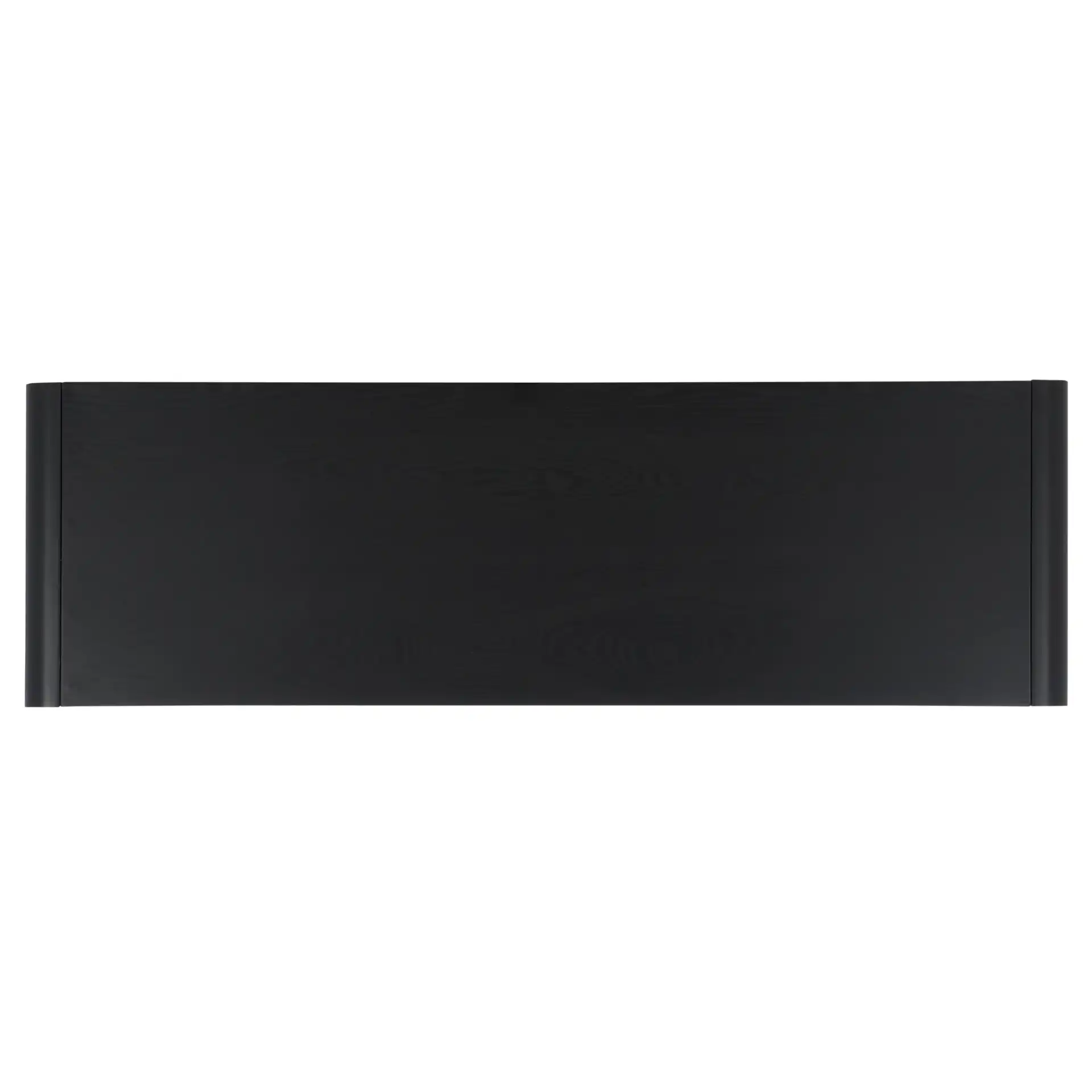 Omara Two-Shelf Console Table in Black, detail view
