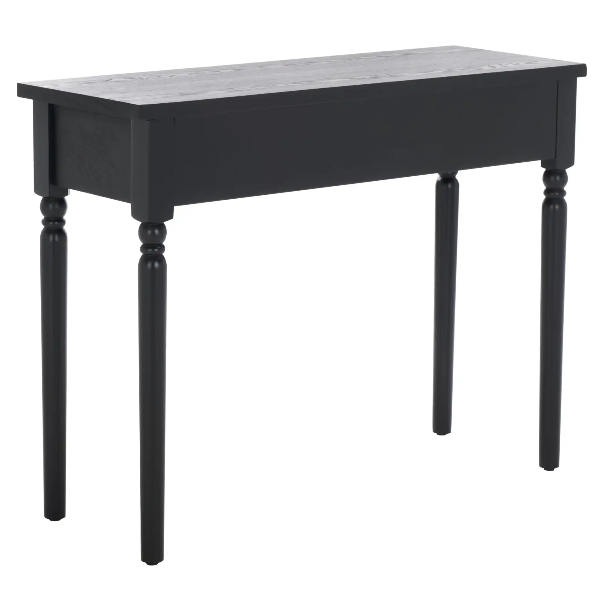 Hanaka One-Drawer Console Table in Black, detail view