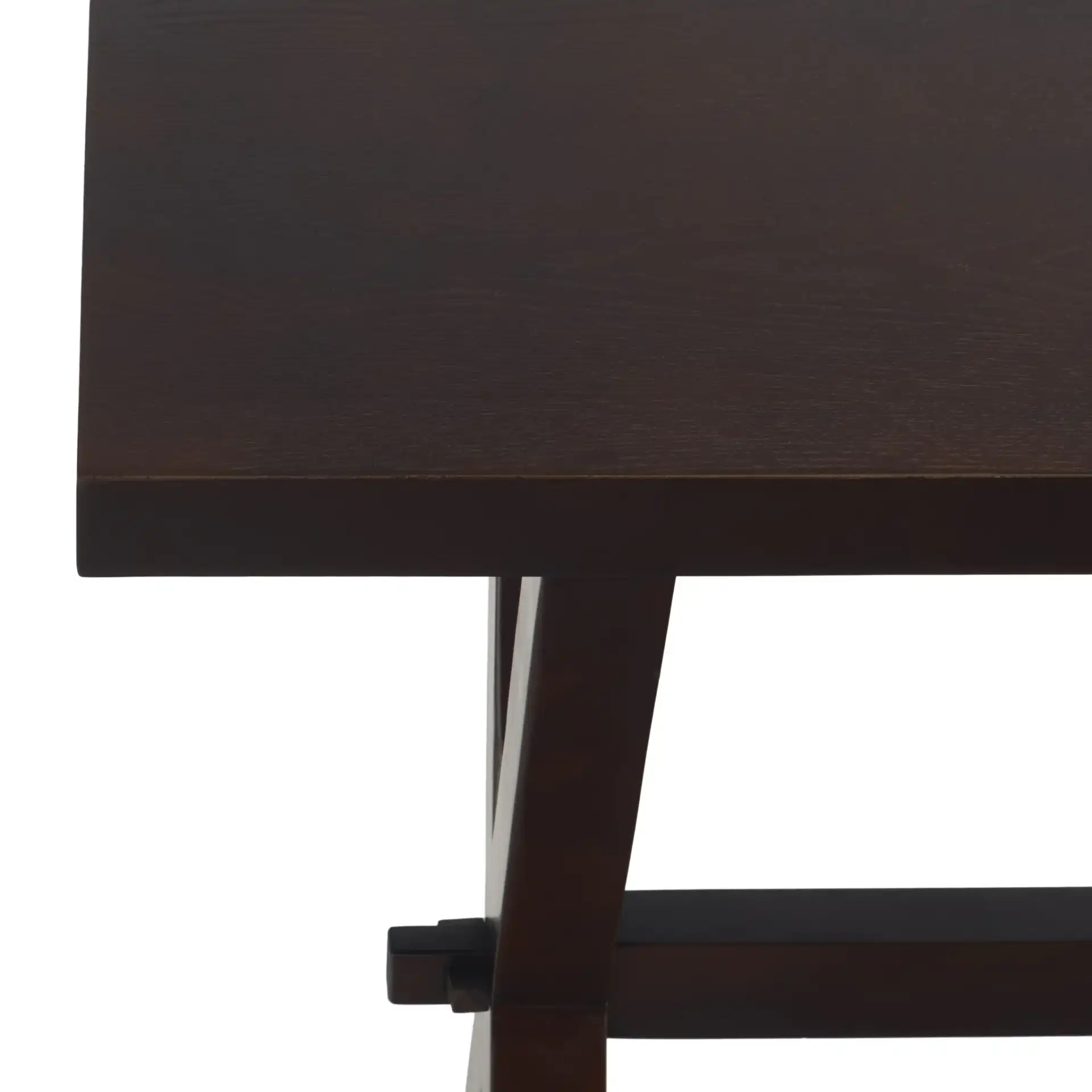 Kalix Console Table in Dark Brown in a styled room